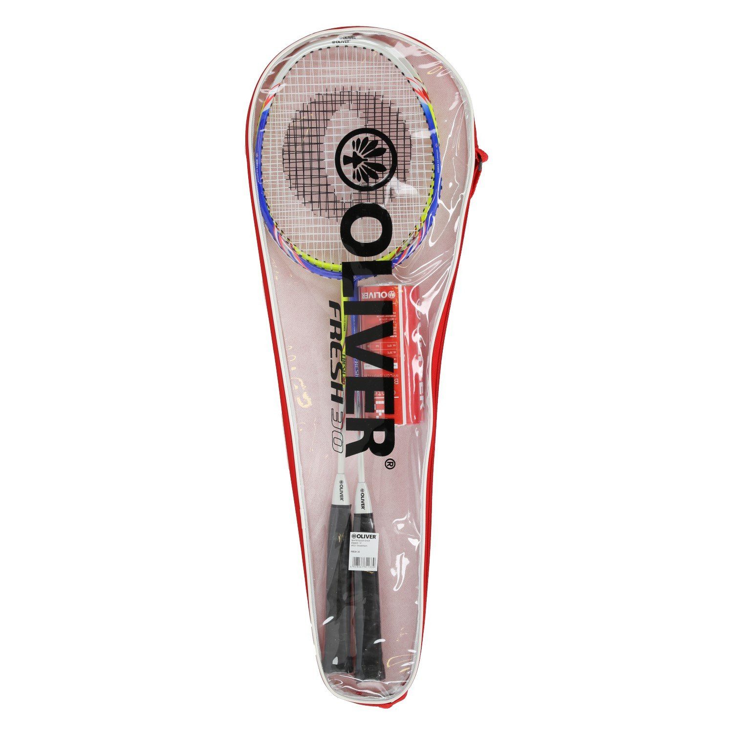 Oliver Badmintonschläger Federball-Set Fresh 30 (2x Schläger, 3x Bälle, 1x Hülle)