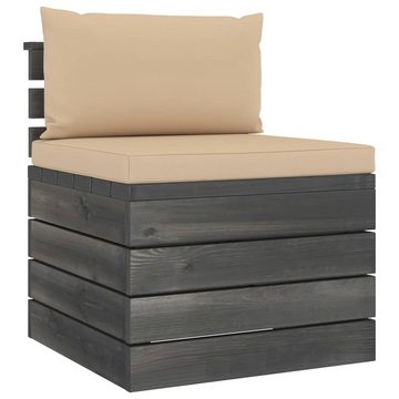 vidaXL Gartenlounge-Set 8-tlg. Garten-Sofagarnitur aus Paletten mit Kissen Kiefernholz, (8-tlg)