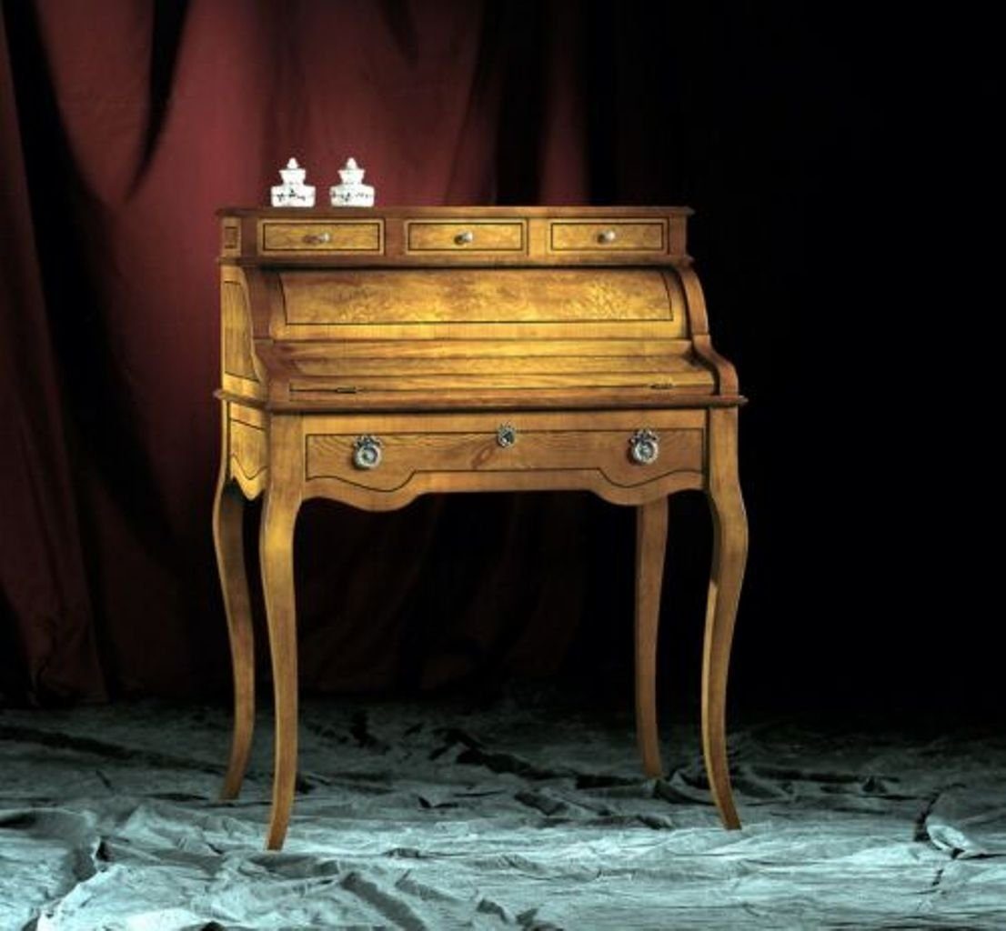 JVmoebel Sekretär, Tische Schreibtisch Büro Tisch Edle Holz Barock Rokoko Stil Möbel | Sekretäre