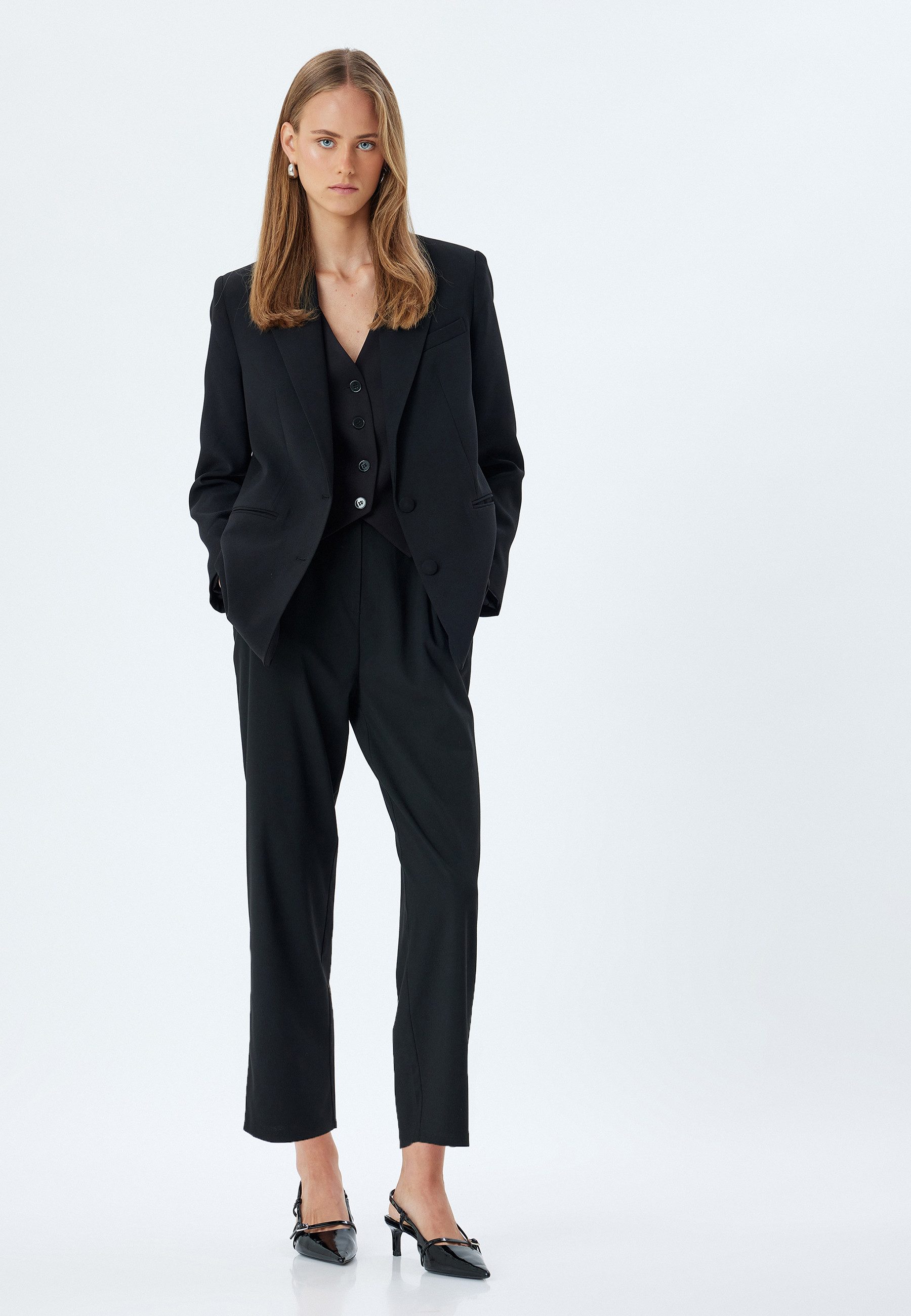 Koton Anzughose Normale Leibhöhe Krop Länge(Handgelenk)