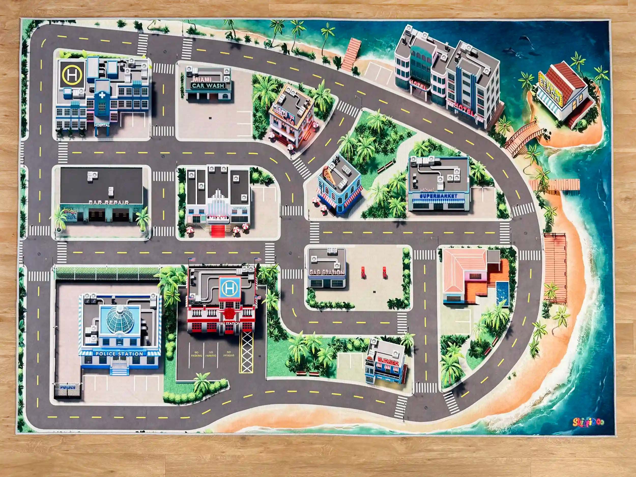 SkippiDoo Kinderteppich Straßenteppich Spielteppich Kinderzimmer Teppich Au günstig online kaufen