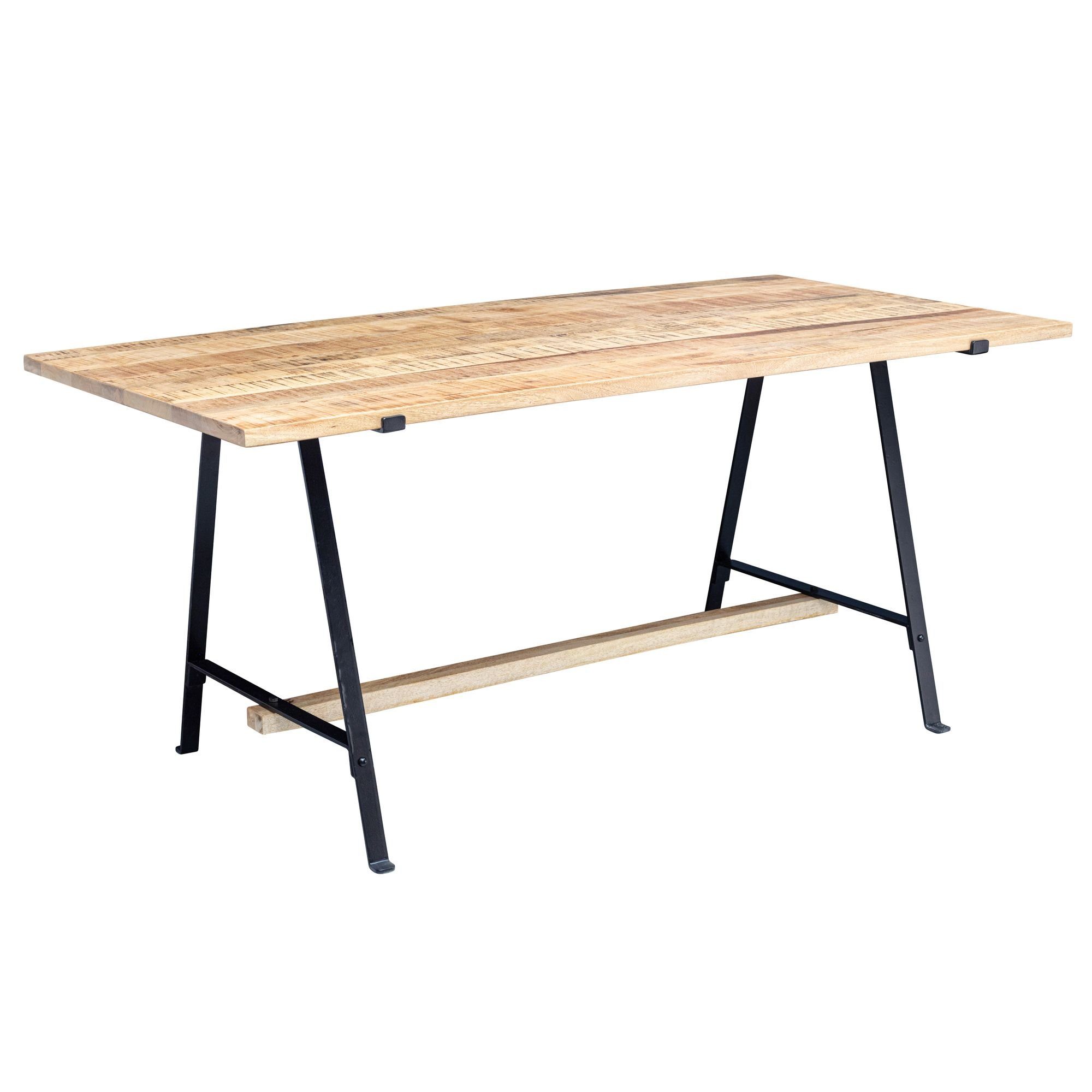 Wohnling Esstisch Wl5 934 Mango Massivholz Natur Esszimmertisch 175x78 5x90 Cm Kuchentisch Loft Holztisch Massiv Mit Metallgestell Industrial Tisch Online Kaufen Otto