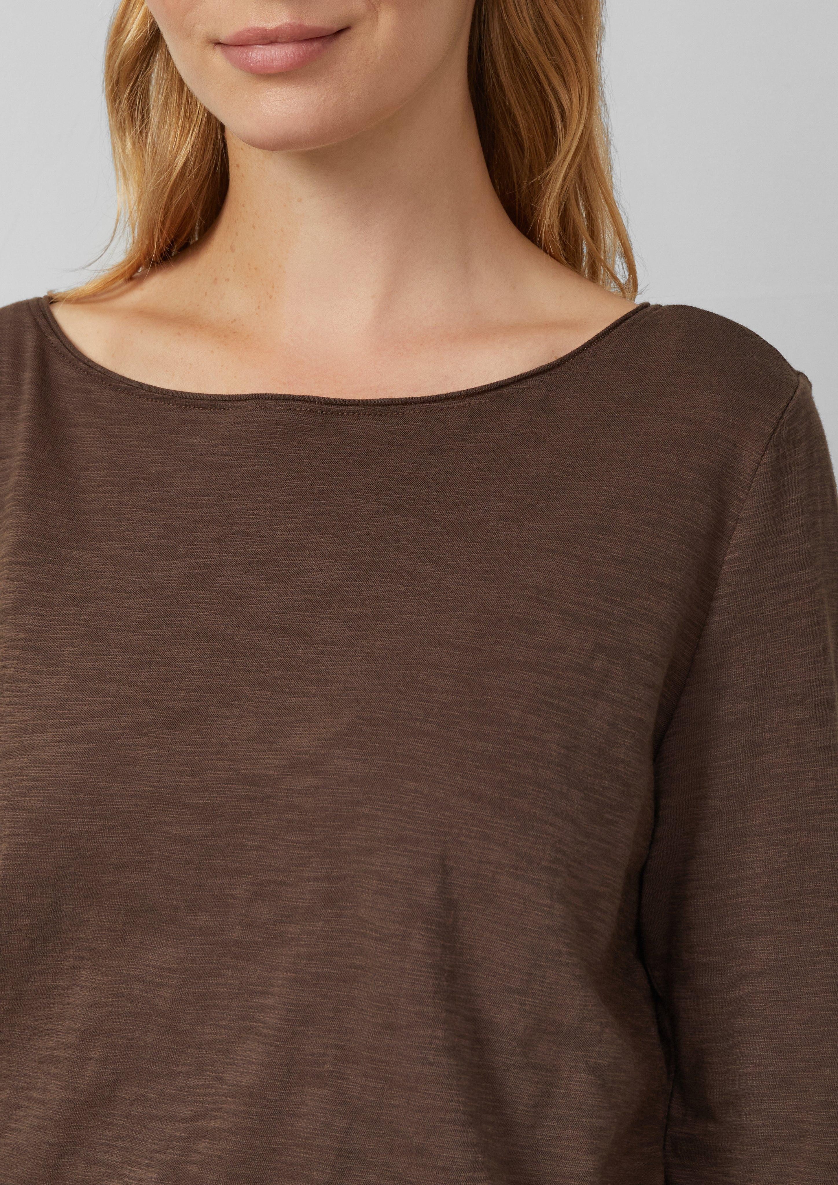 s.Oliver 3/4-Arm-Shirt T-Shirt mit Flammgarnstruktur und günstig online kaufen