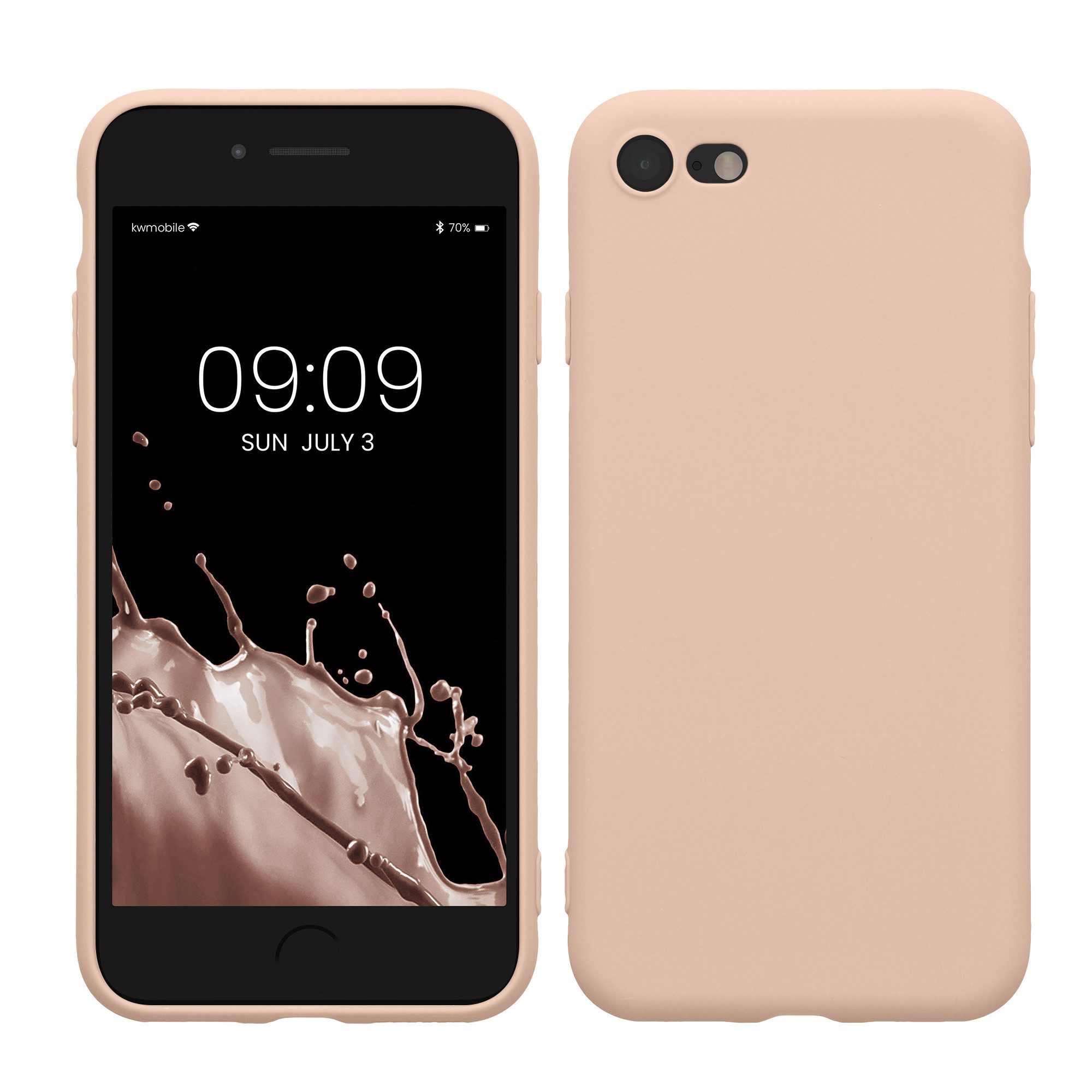 kwmobile Handyhülle Handyhülle für Apple iPhone SE / 8 / 7 Hülle, Weiches Handy Silikon Case - Schutzhülle Cover