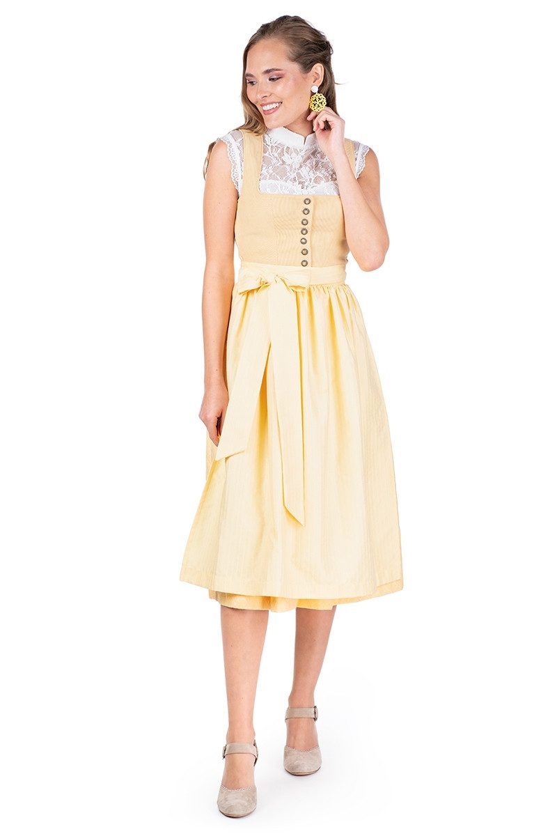 MarJo Dirndl Cord Dirndl 2tlg. - OBING - zitrone