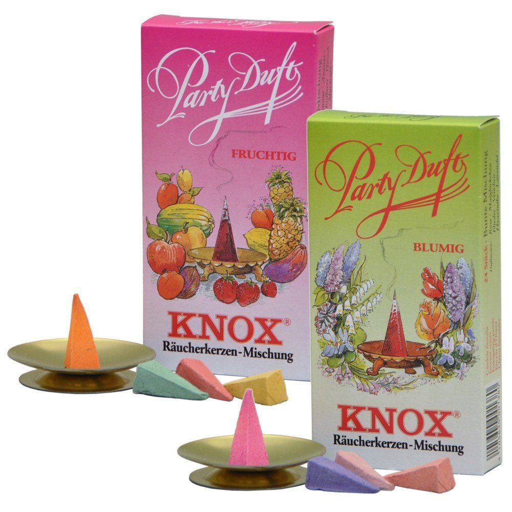 KNOX Duftkerze Räucherkerzen Party-Düfte, 2er-Set, 2x 24, blumig & fruchtig günstig online kaufen