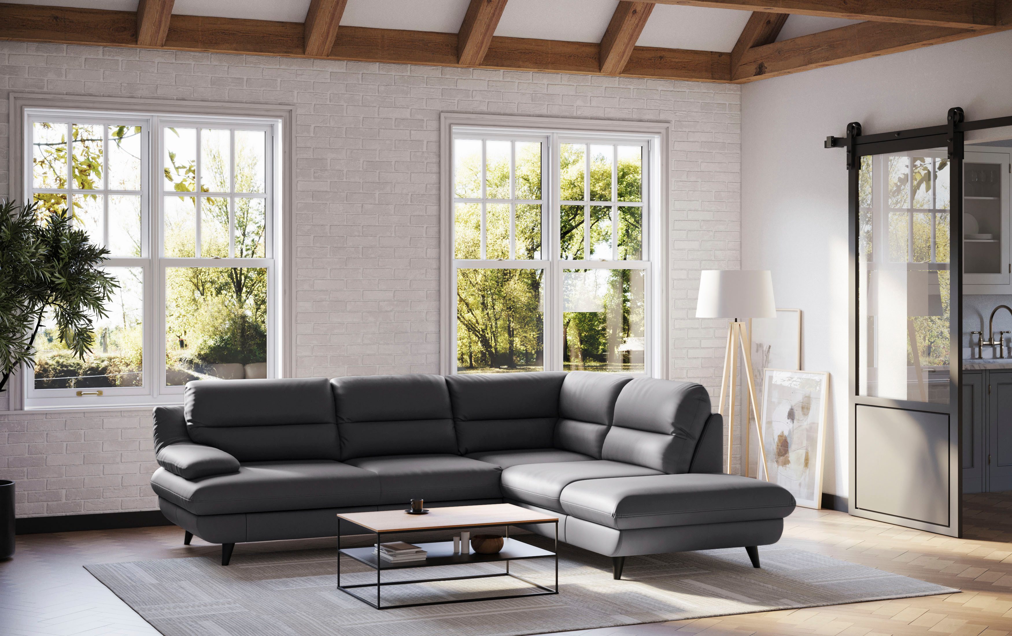 COTTA Ecksofa Pike L-Form, B: 266 cm, optional Bettfunktion & Bettkasten