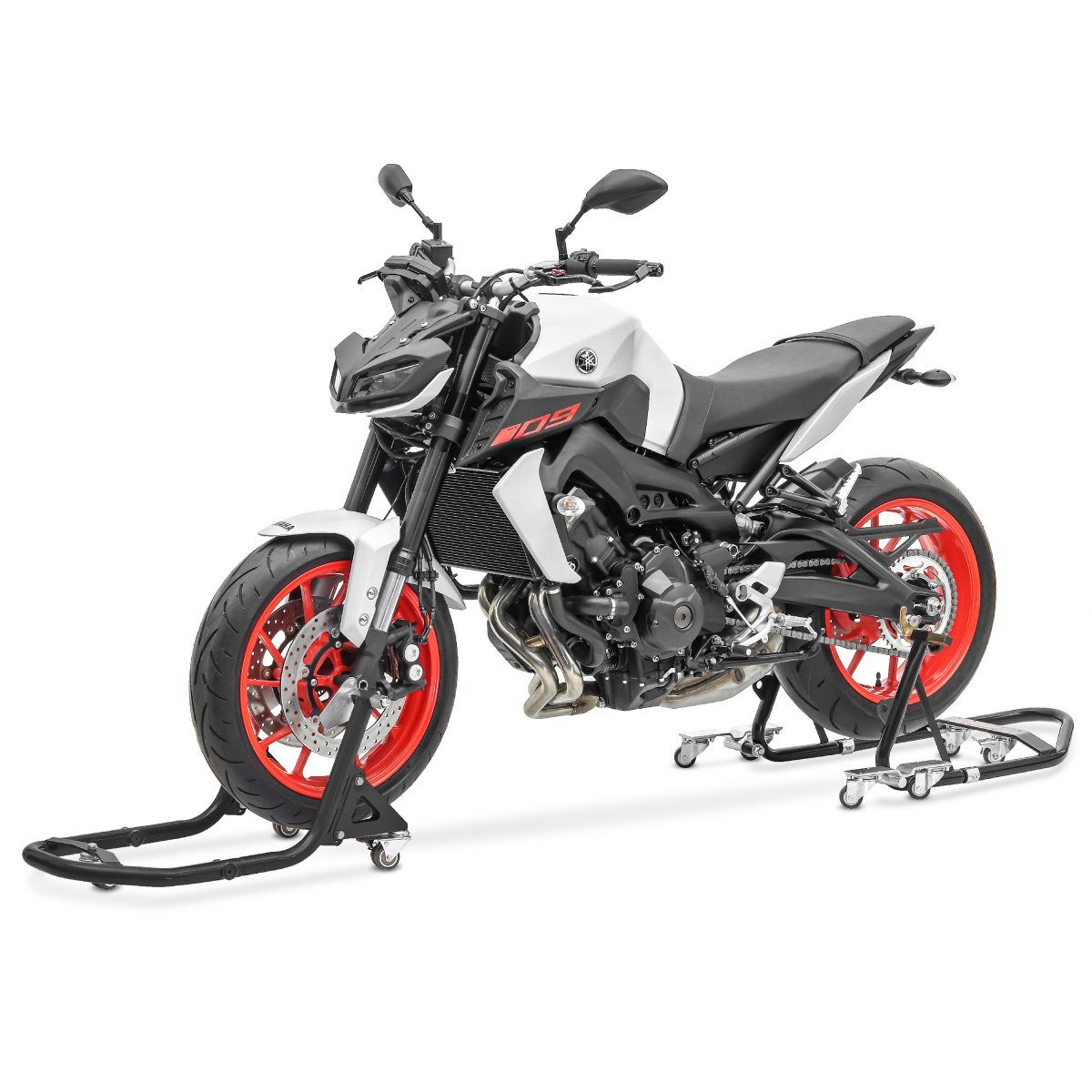 Craftride Motorradheber Motorrad Montageständer Set Rangierhilfe VMB Motorradständer vorne und