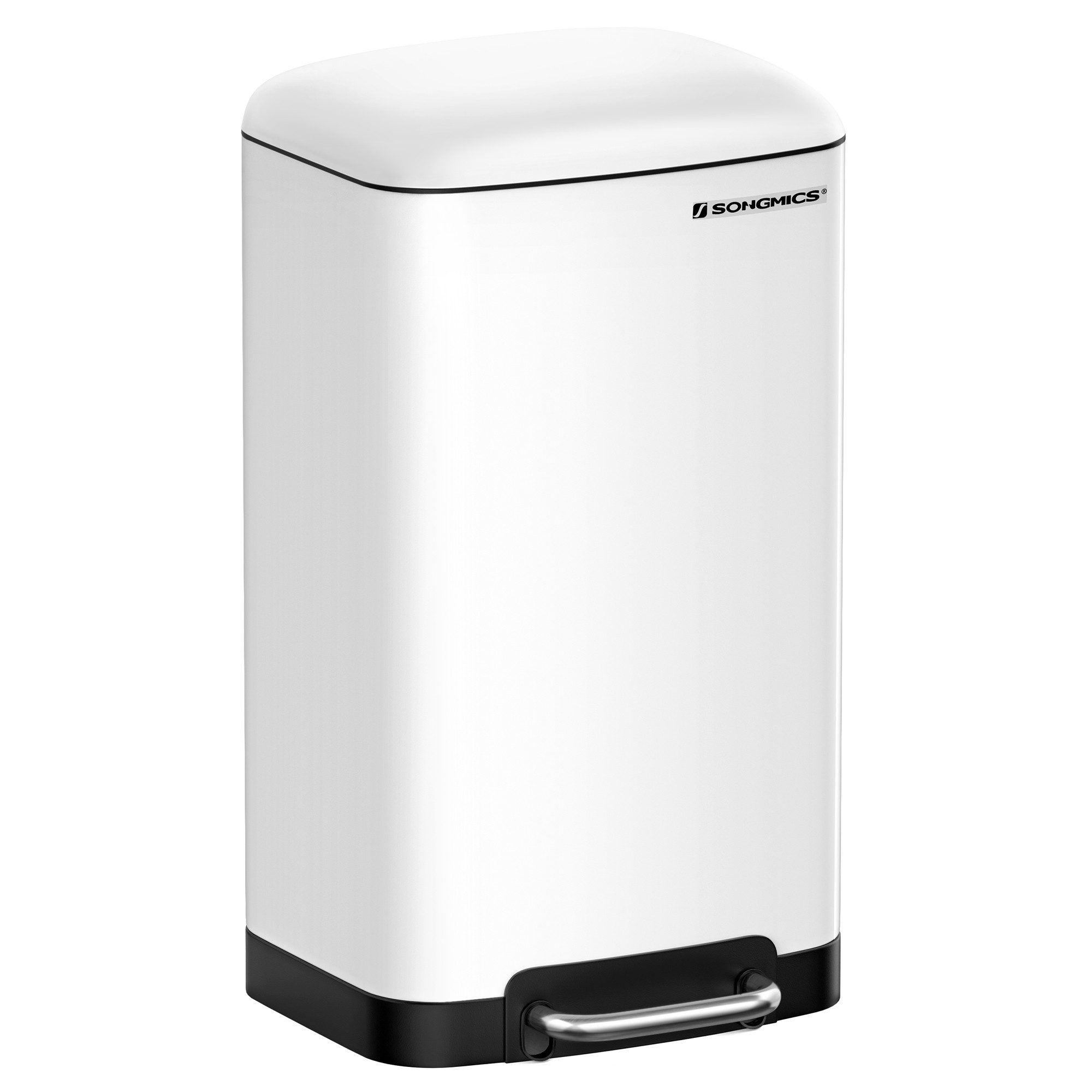 SONGMICS Mülleimer, Abfalleimer, 30L, aus Edelstahl, luftdicht