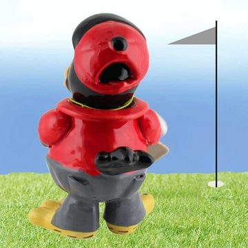Tangoo Gartenfigur Tangoo Keramik-Rabe Golfer im roten Hemd, (Stück)