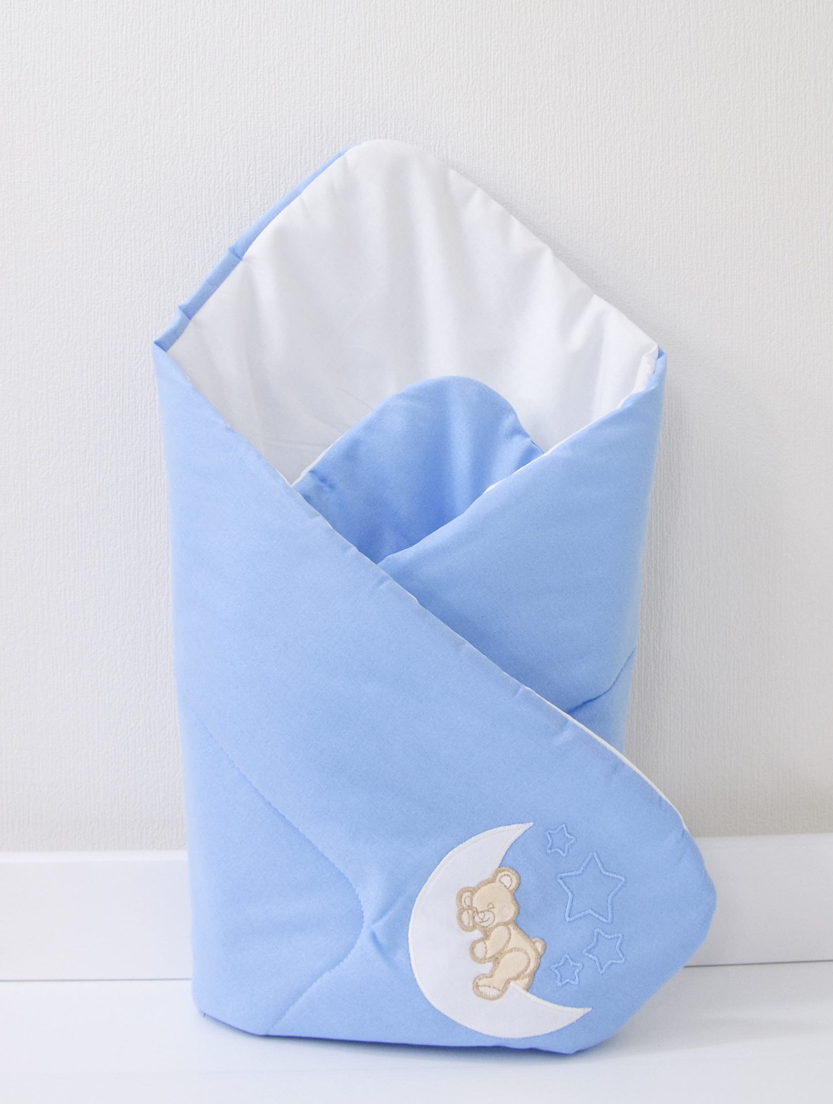 Einschlagdecke Babyhörnchen Babydecke Einschlagdecke Baumwolle, Baby-Delux, Kuscheldecke 80x80 cm verschiedene Designs