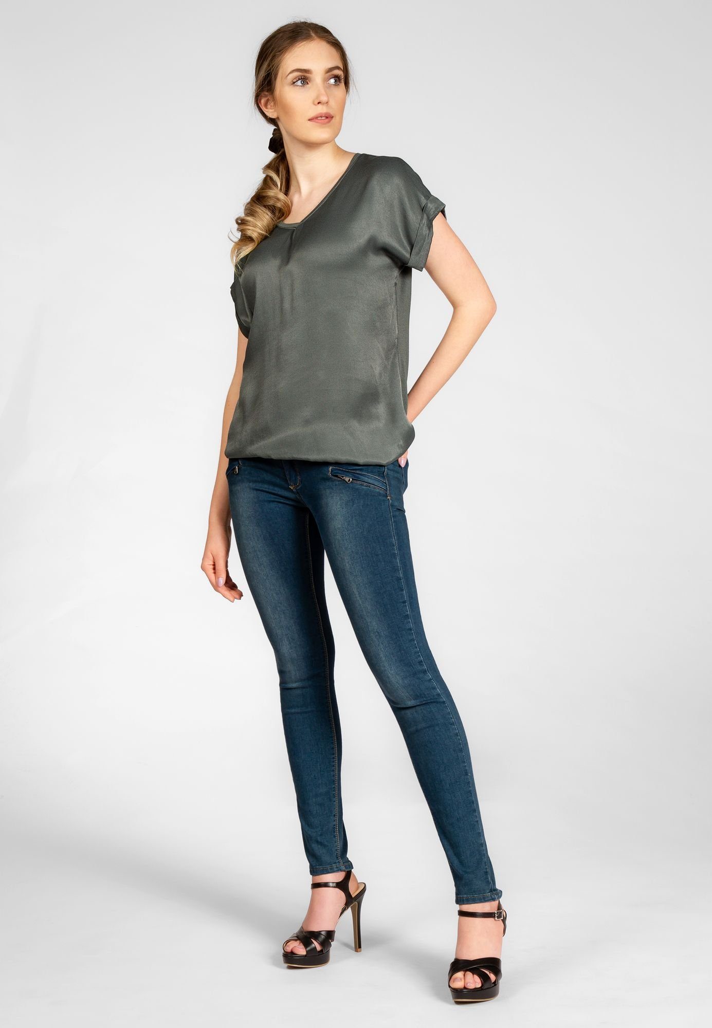 Caspar Shirtbluse BLU026 leichte elegante Damen günstig online kaufen