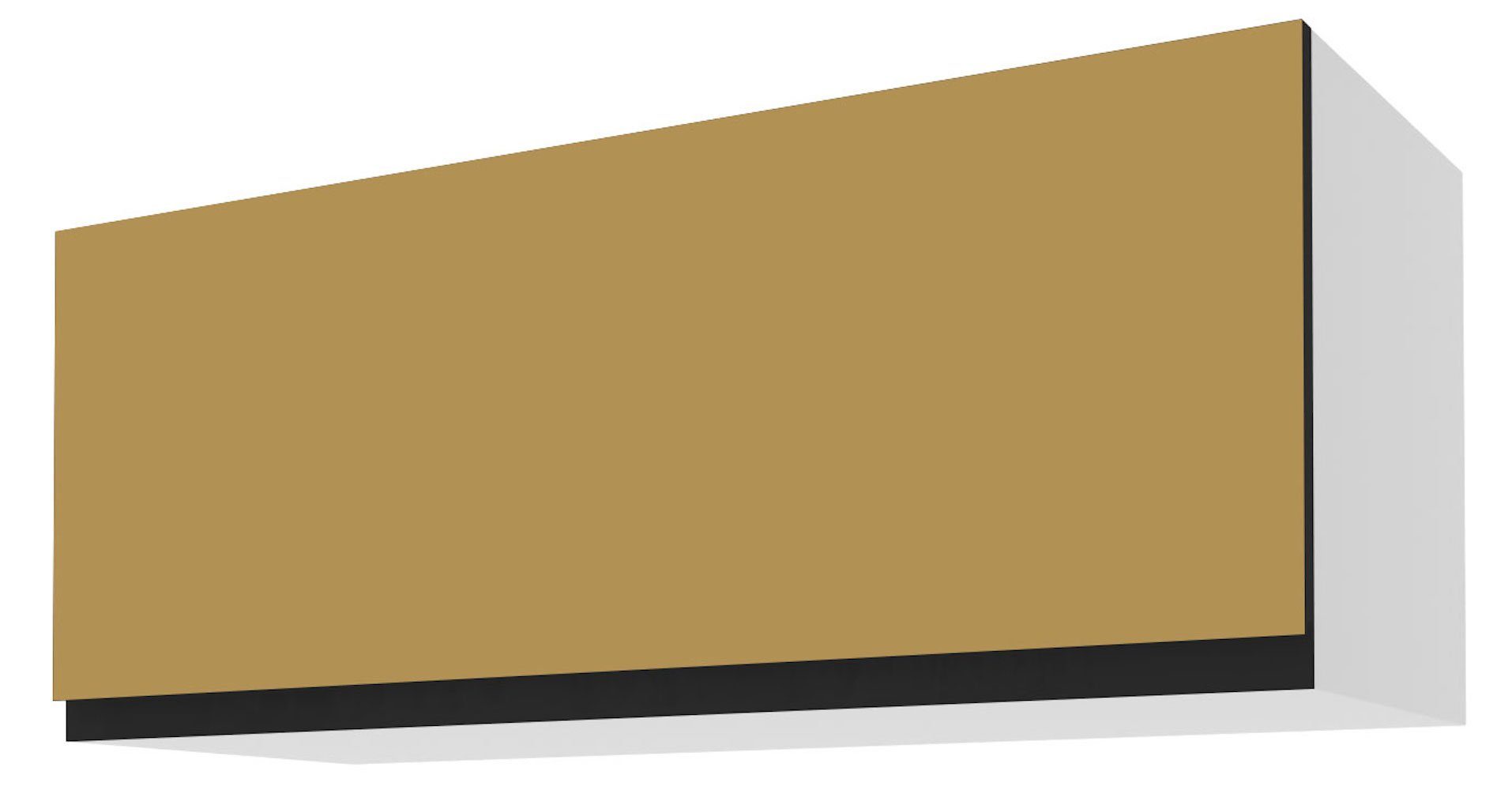 Feldmann-Wohnen Klapphängeschrank Velden 90cm Front-, Korpusfarbe & Ausführung wählbar grifflos mit Hochklappe smaragdgrün super matt