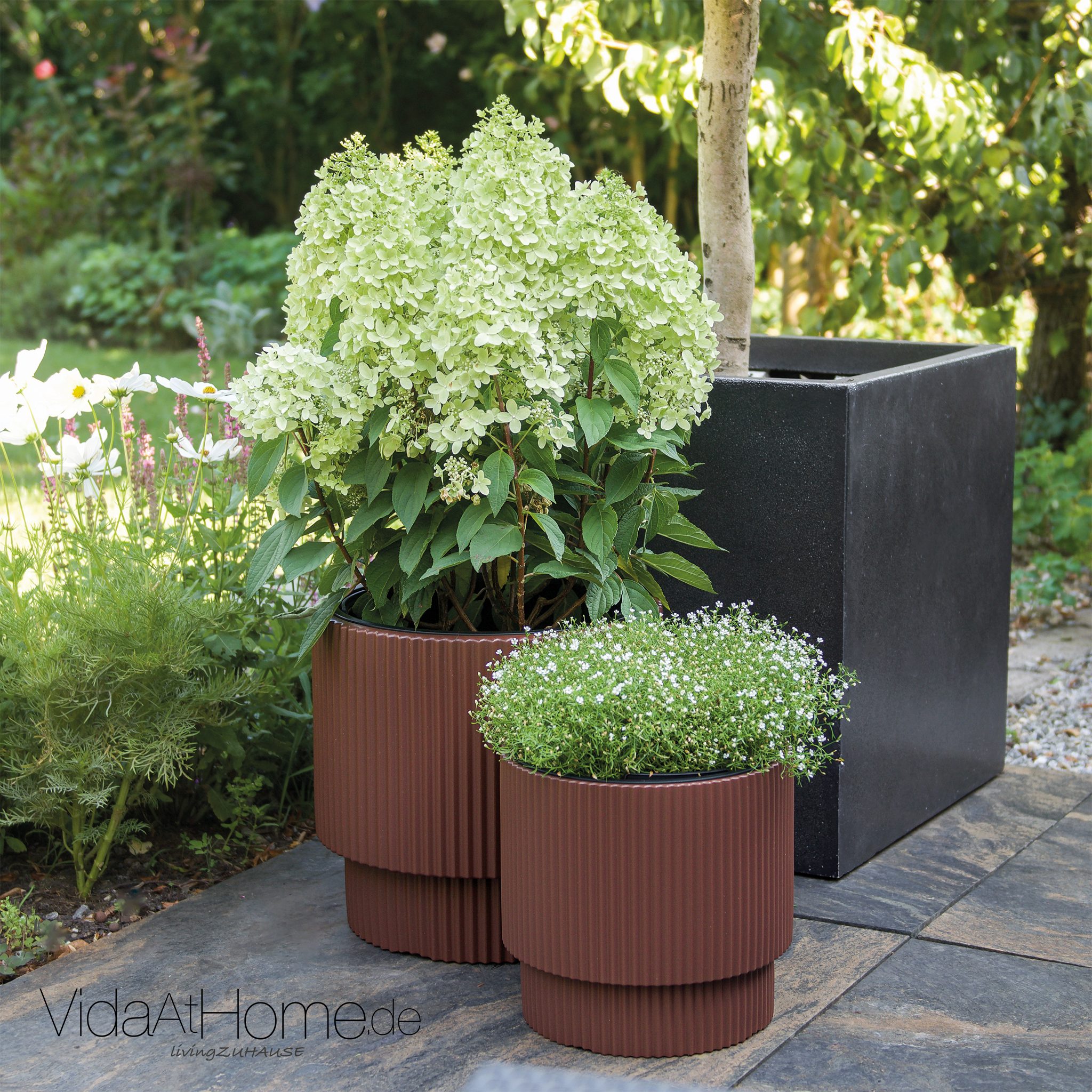 VidaAtHome.de Blumentopf Design-Pflanzgefäße-Set IVY (2er Set) günstig online kaufen