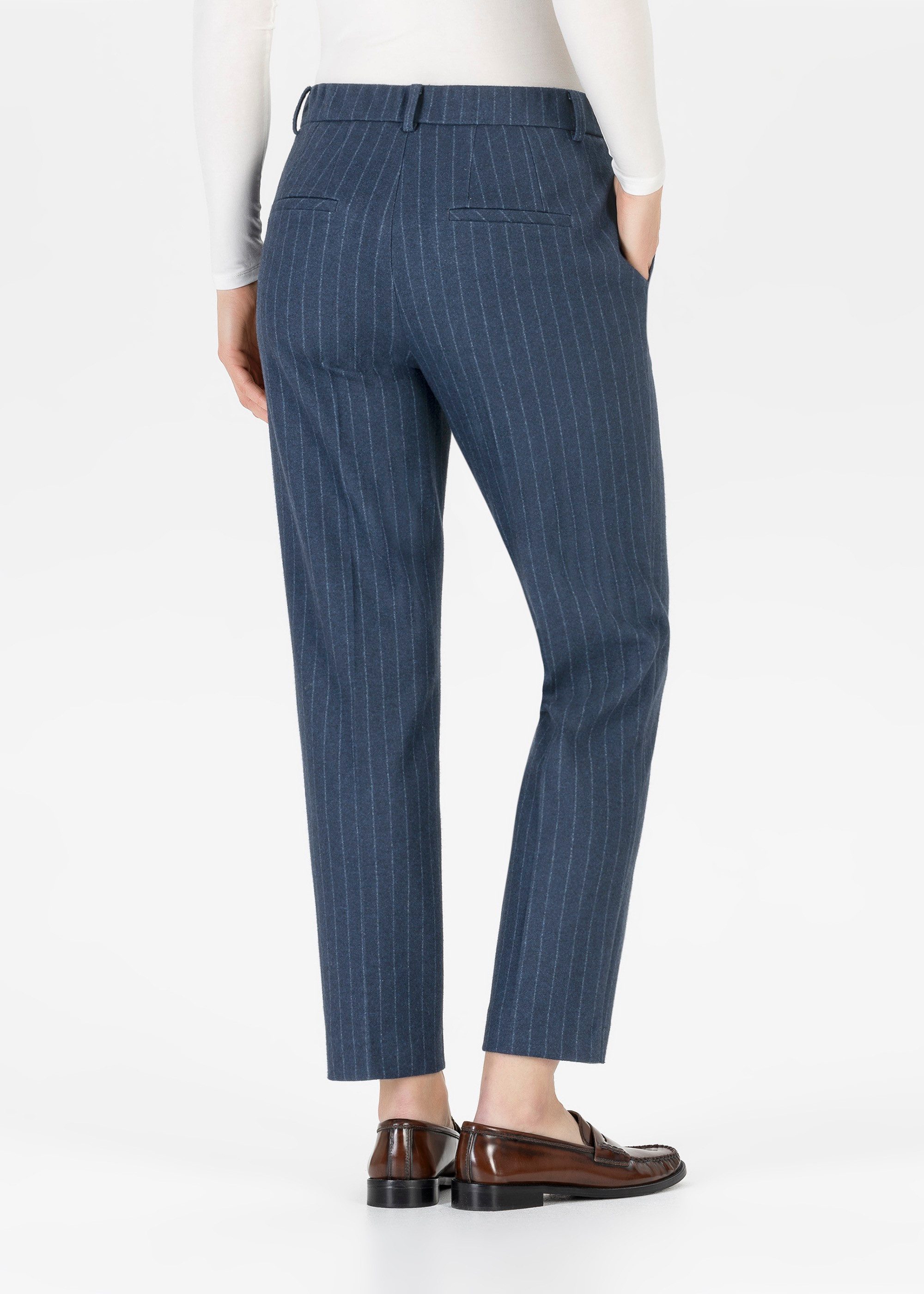 Stehmann Stoffhose mit Nadelstreifen, aus Viskose und Elasthan