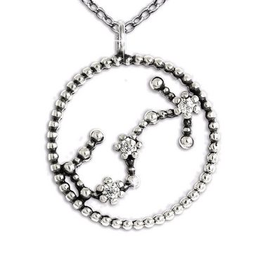 SilberDream Silberkette SilberDream Sternbild Skorpion Halskette, Halskette (Sternbild Skorpion) ca. 42cm und 45cm, 925 Sterling Silber