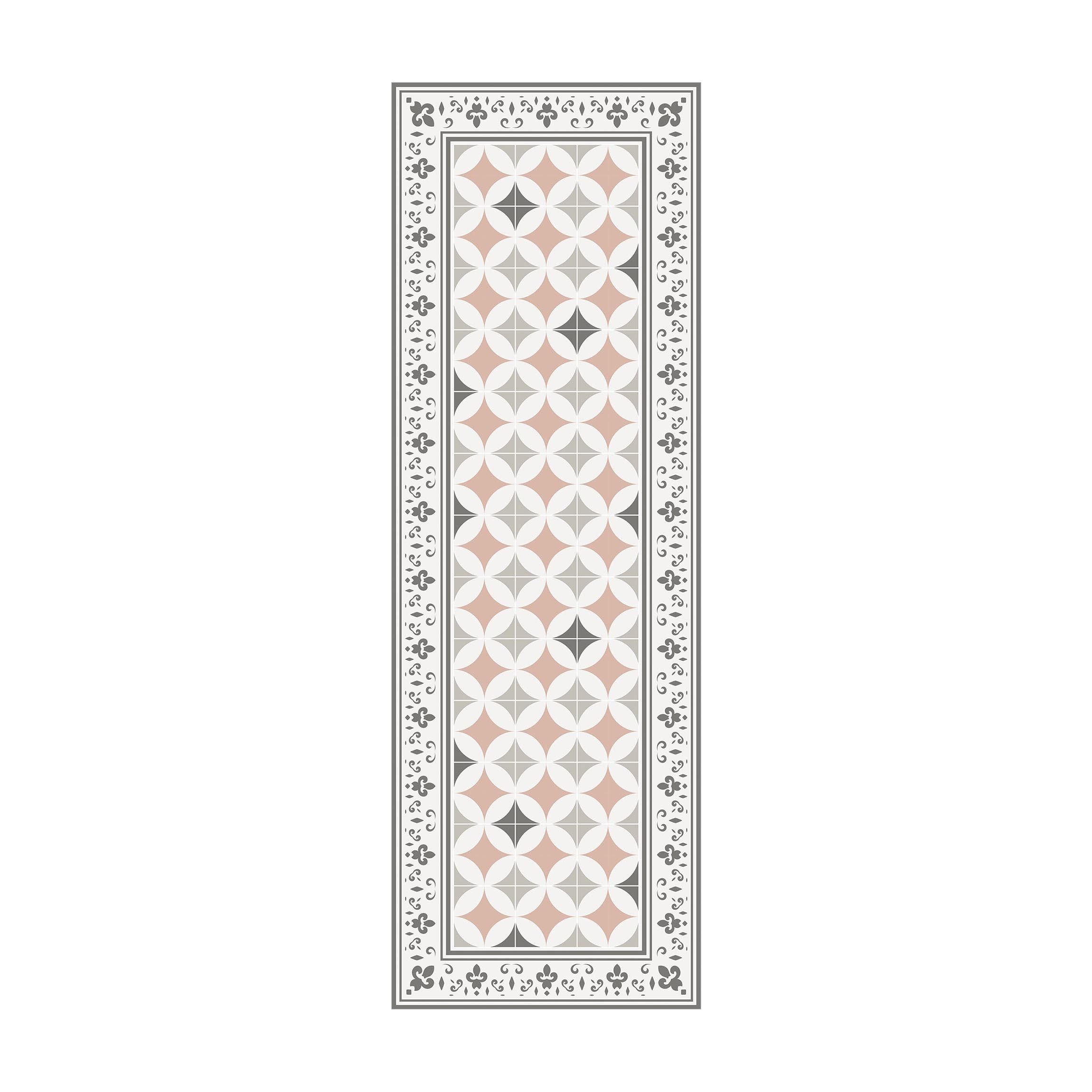 Bilderdepot24 Teppich Teppich Vinyl Flur Küche Fliesen Muster funktional lang modern, Läufer - grau glatt, nass wischbar (Schmutz, Tierhaare) Saugroboter & Bodenheizung geeignet