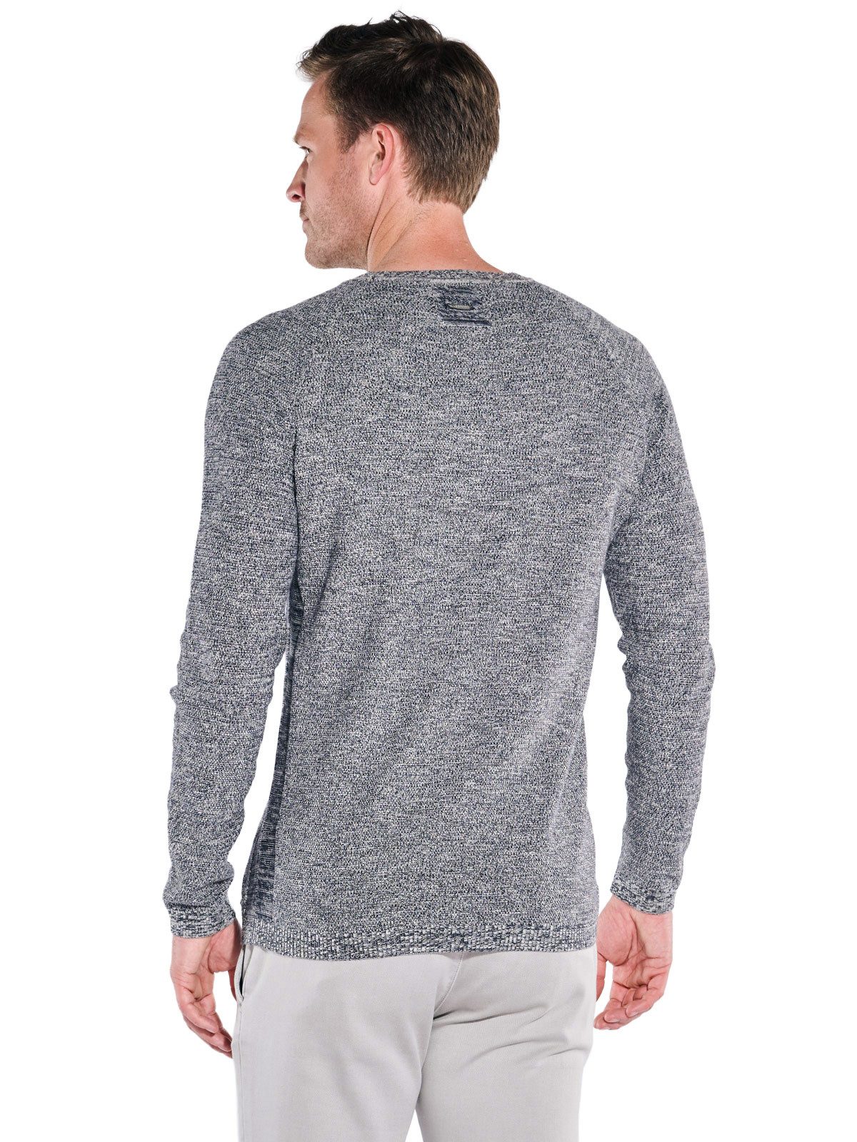 Engbers Rundhalspullover engbers Herren Pullover meliert, Schwarz günstig online kaufen