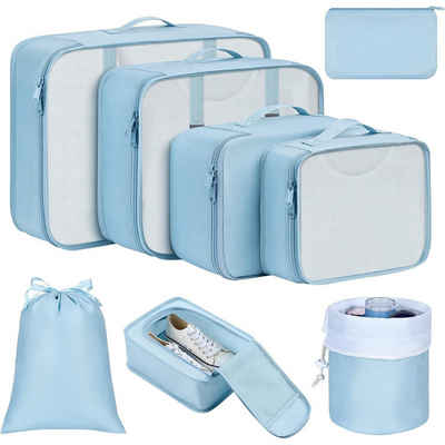 Coonoor Kofferorganizer Packing Cubes für Kleidung, Packwürfel für Rucksack Kleidertaschen (8-tlg), Packtaschen Set mit Kosmetiktasche, Schuhbeutel, USB Kabel Tasche