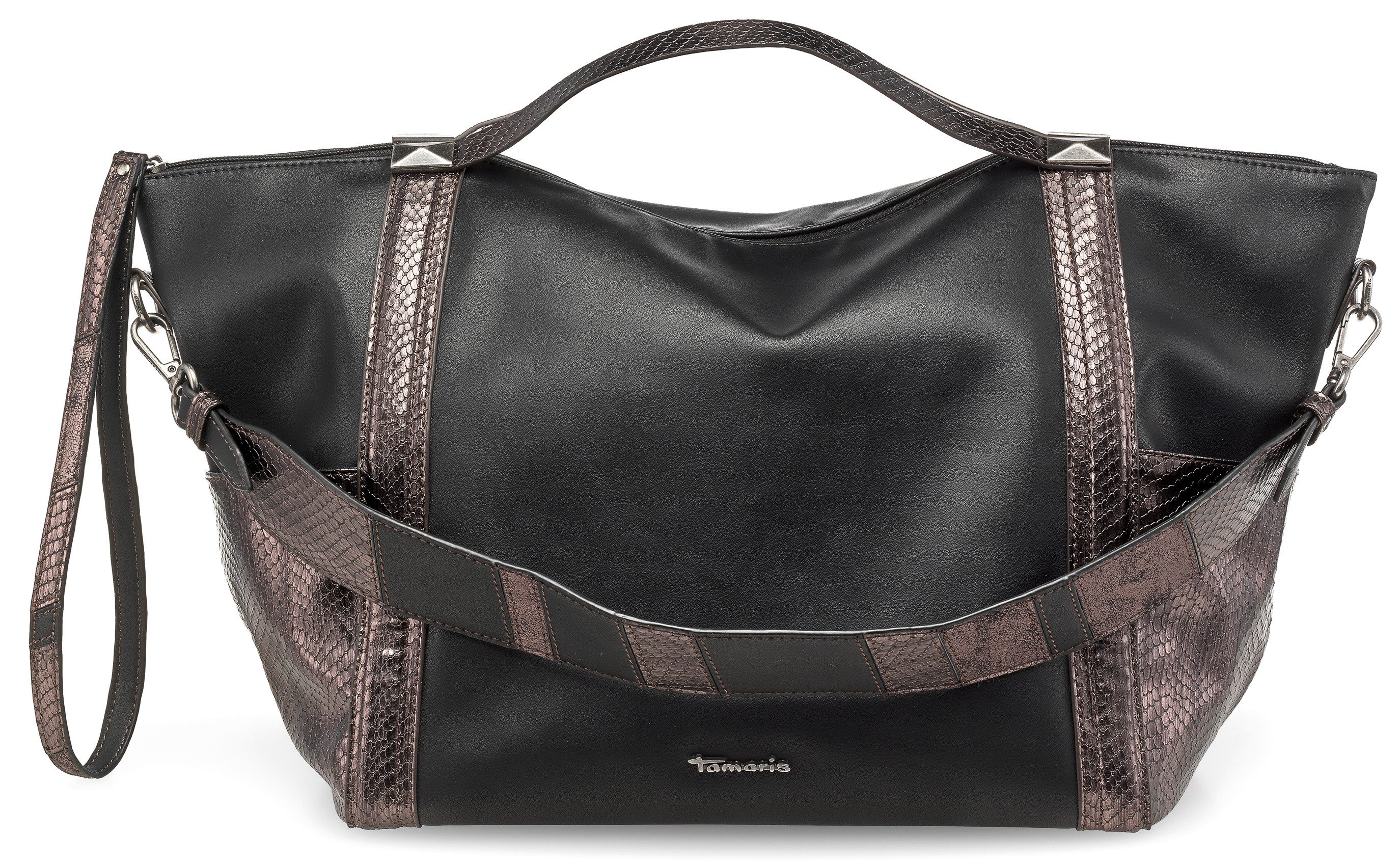 Tamaris Schultertasche Donata, Damen Handbag L Schultertasche metallic