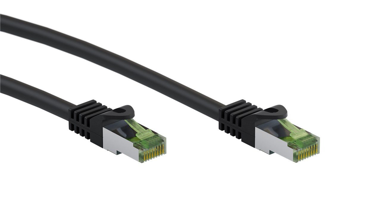 Goobay 90x Goobay 61094 GHMT-zertifiziertes CAT 8.1 Patchkabel, S/FTP (PiMF), Netzwerkkabel
