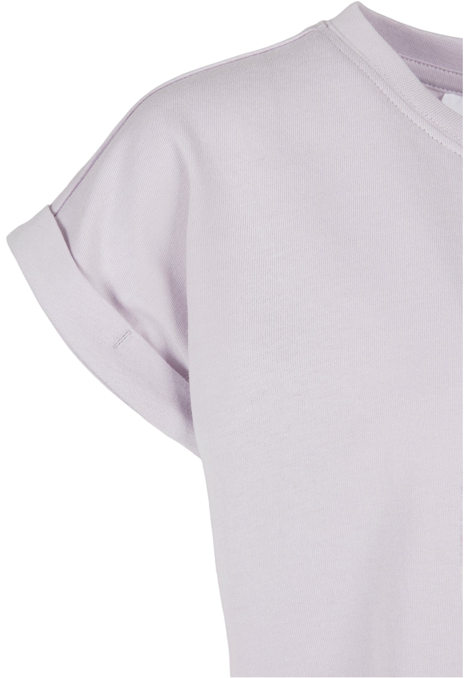 Organic Extended T-Shirt Tee Kinder (1-tlg) Girls softlilac Shoulder URBAN CLASSICS