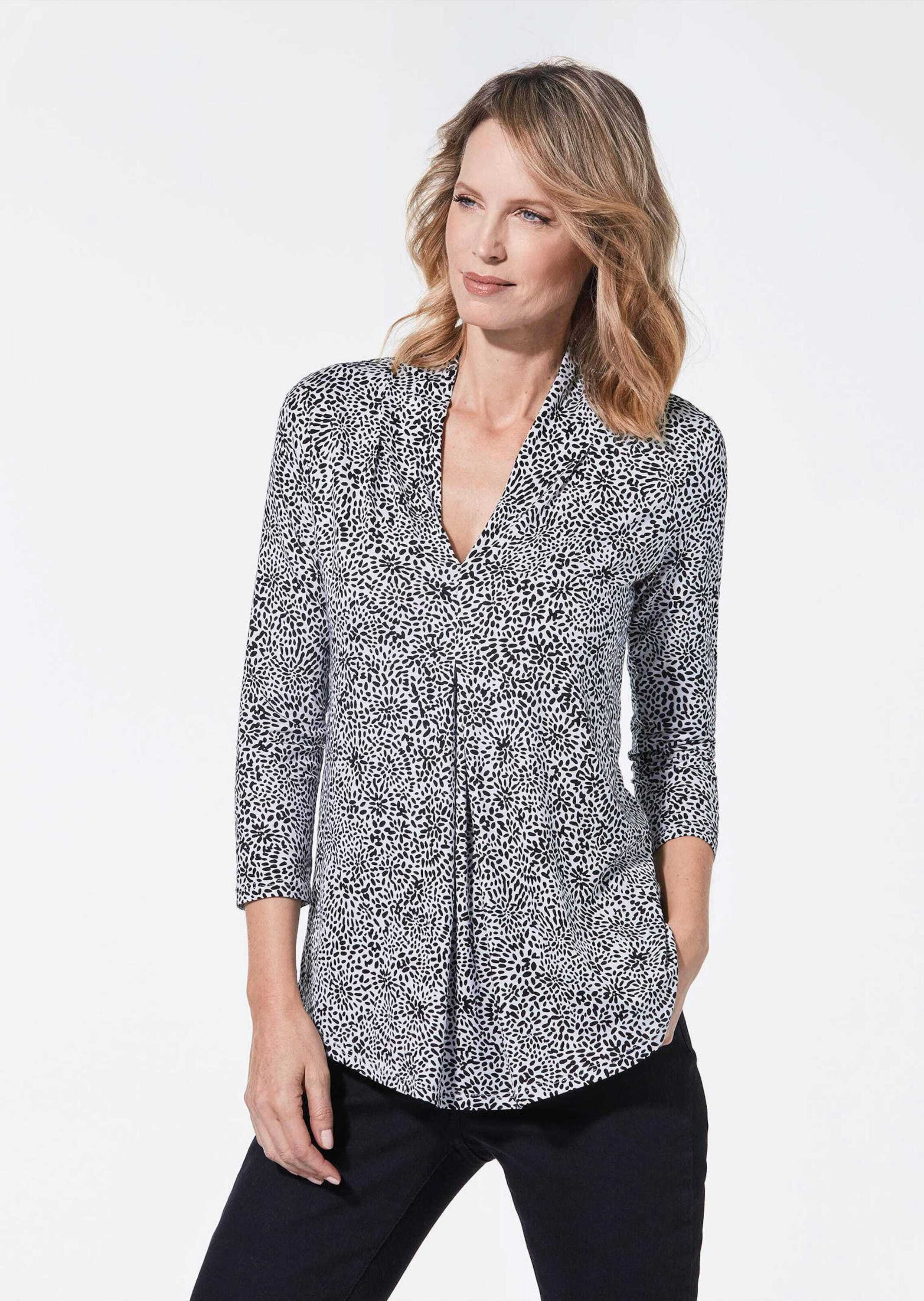 Shirtbluse Elegante Bluse in Crashoptik