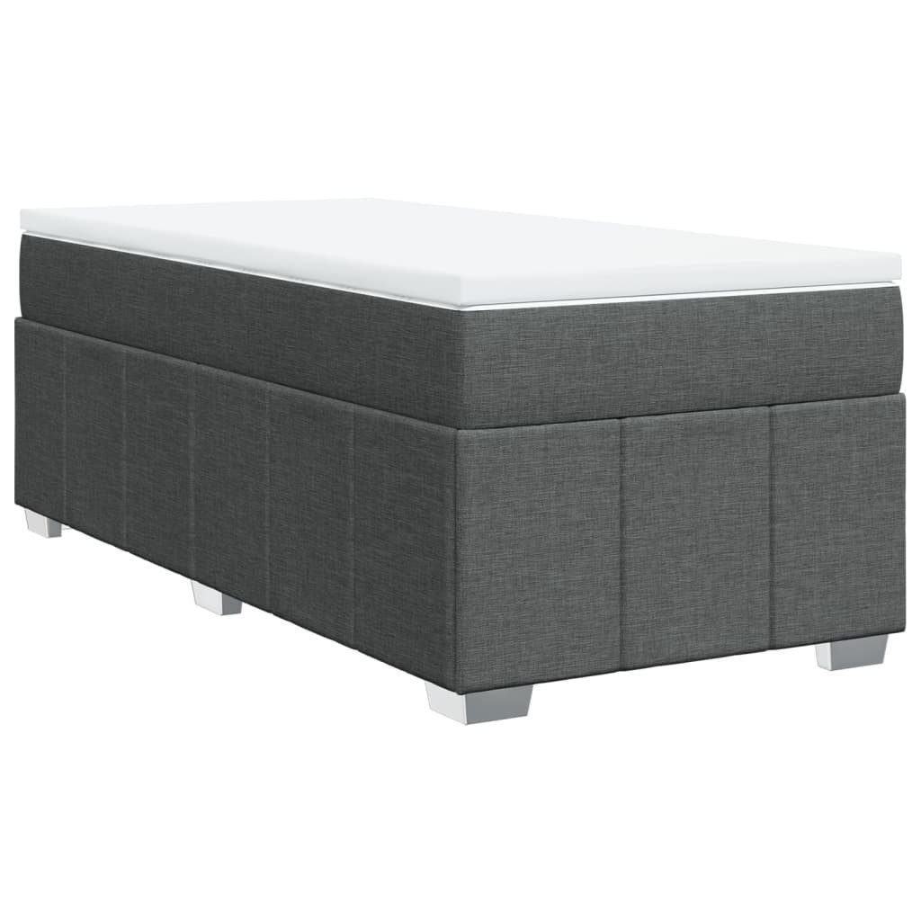 vidaXL Bett Boxspringbett mit Matratze Dunkelgrau günstig online kaufen