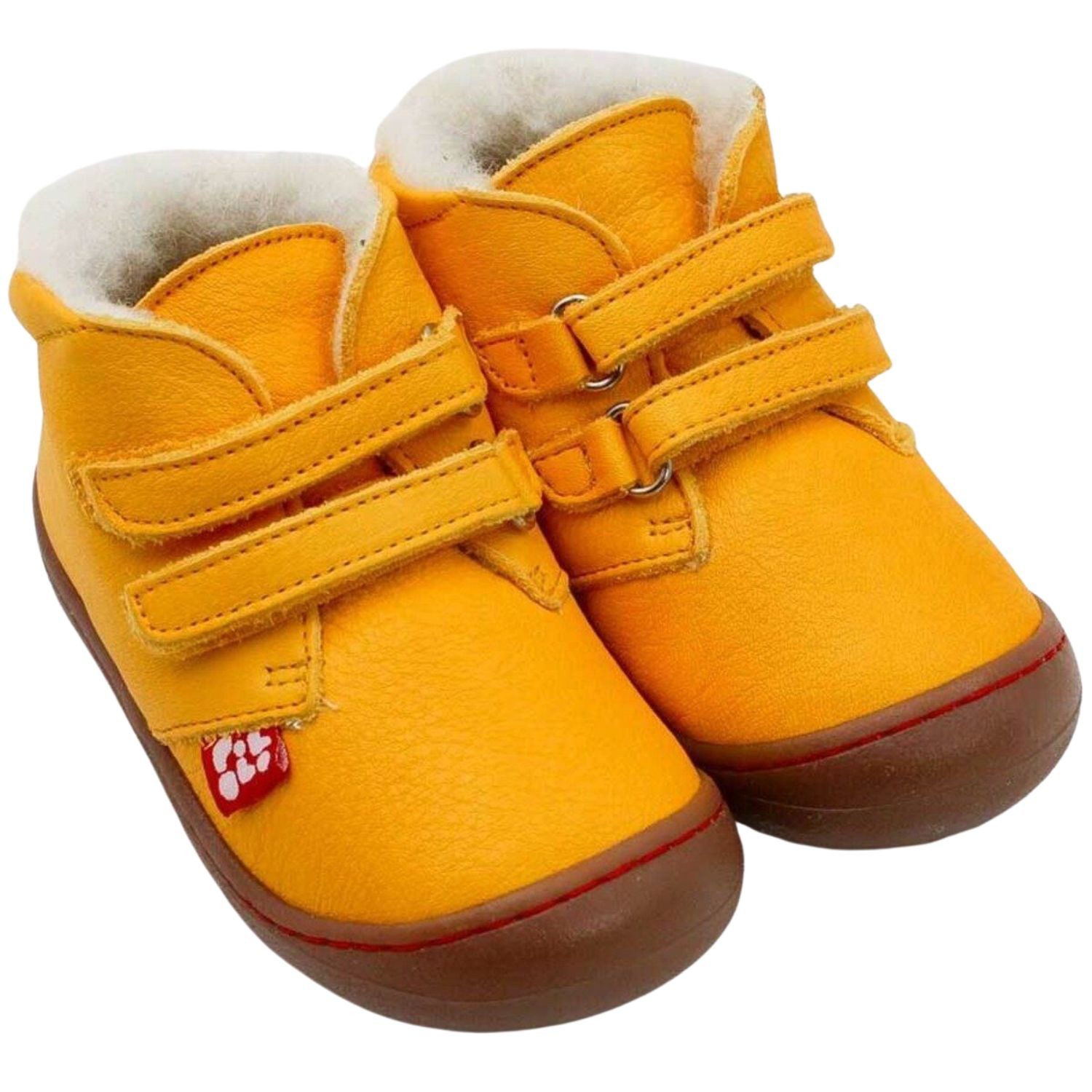 POLOLO Barfuß Winterstiefel für Kinder mit Wollfutter, Kinder Lauflernschuh mit flexibler Sohle