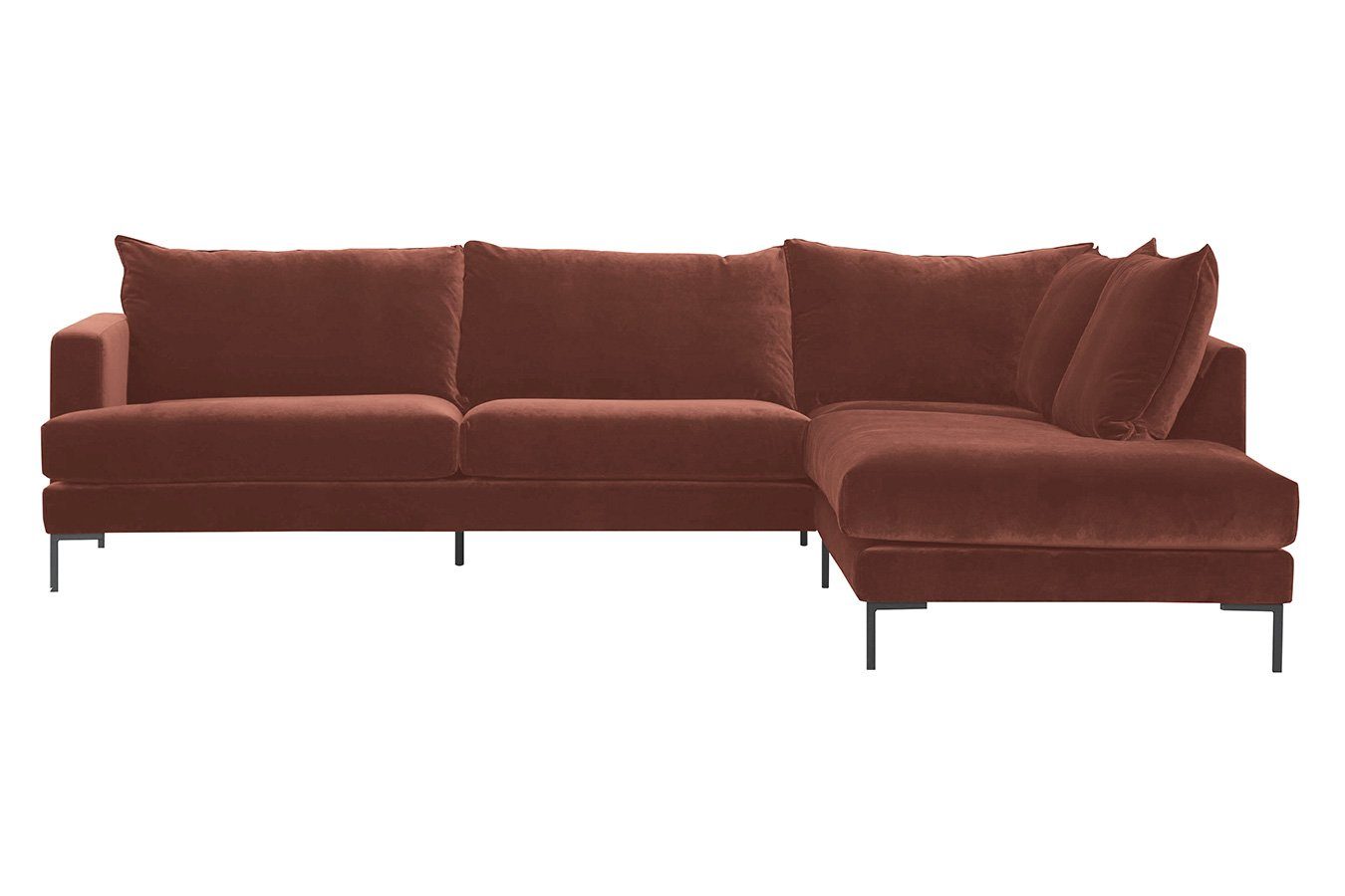 daslagerhaus Ecksofa Sofakombination "Tina S" Stoff magnolia