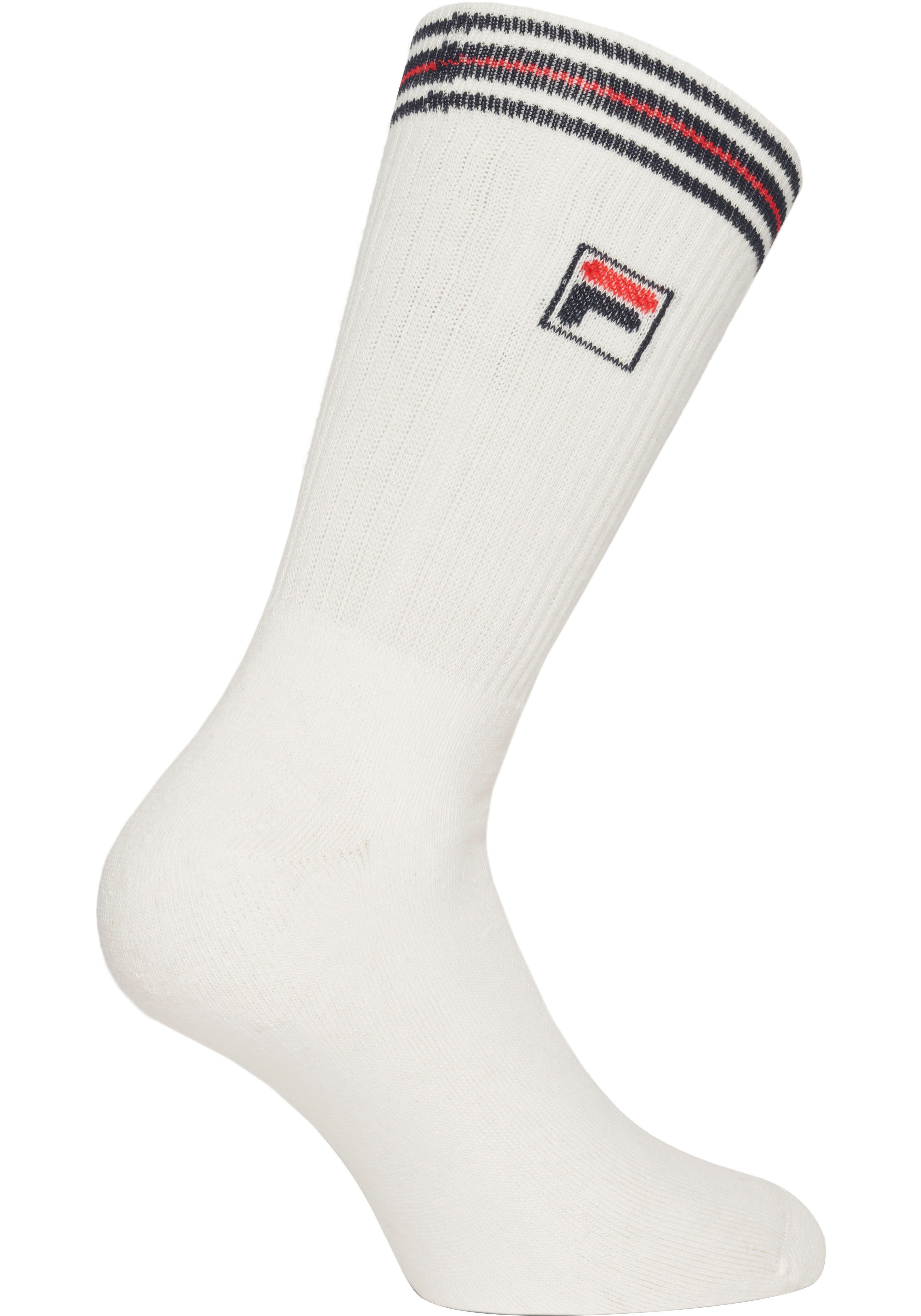 Fila Sportsocken UNISEX TOP QUALITY FULL TERRY VINTAGE SOCKS (4-Paar) sportliches Design mit Logodetail