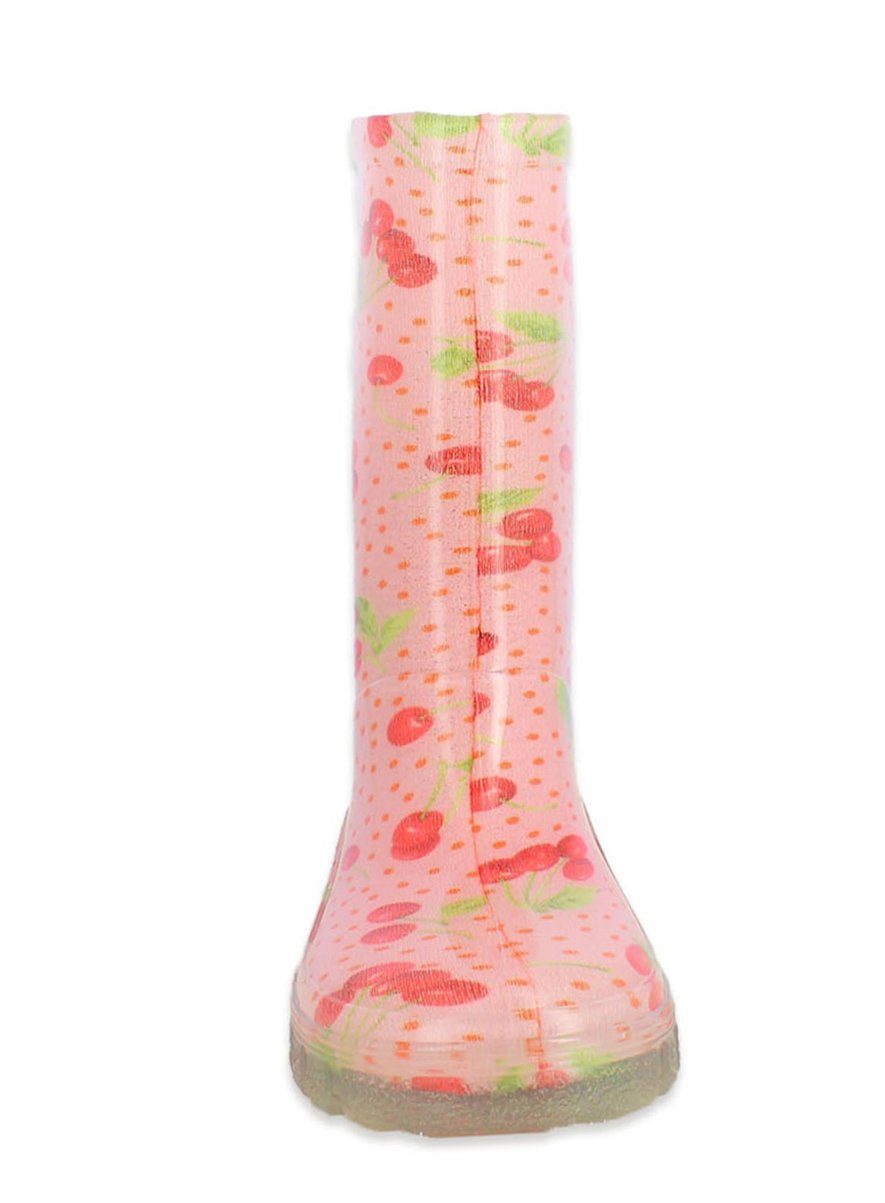 Beck Regenstiefel Kirschen Gummistiefel (wasserdichte, fröhliche Schlupfstiefel, für trockene Füße bei Regenwetter) herausnehmbare Innensohle, robuste Materiali – Bild 4 von 5
