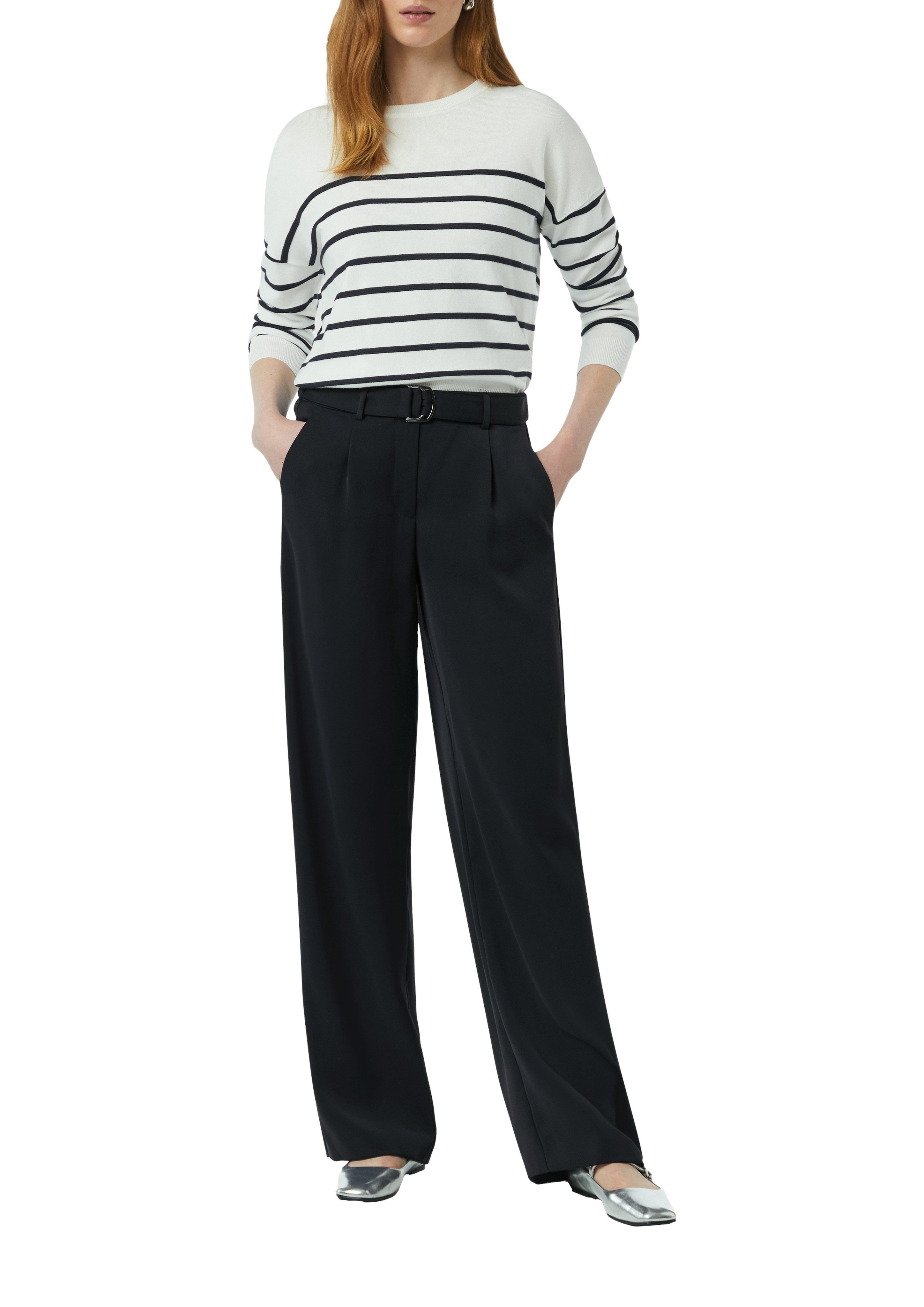 Comma Bundfaltenhose mit Gürtel günstig online kaufen