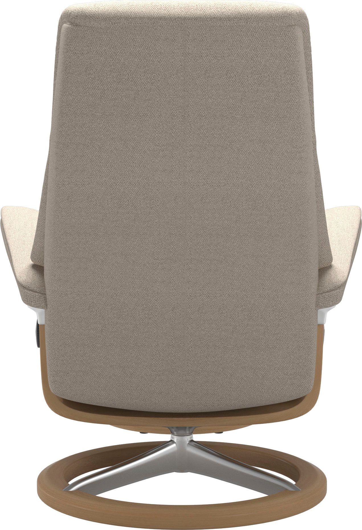 Stressless® Relaxsessel View (Set, Relaxsessel mit L,Gestell mit Eiche Base, Größe Hocker), Signature