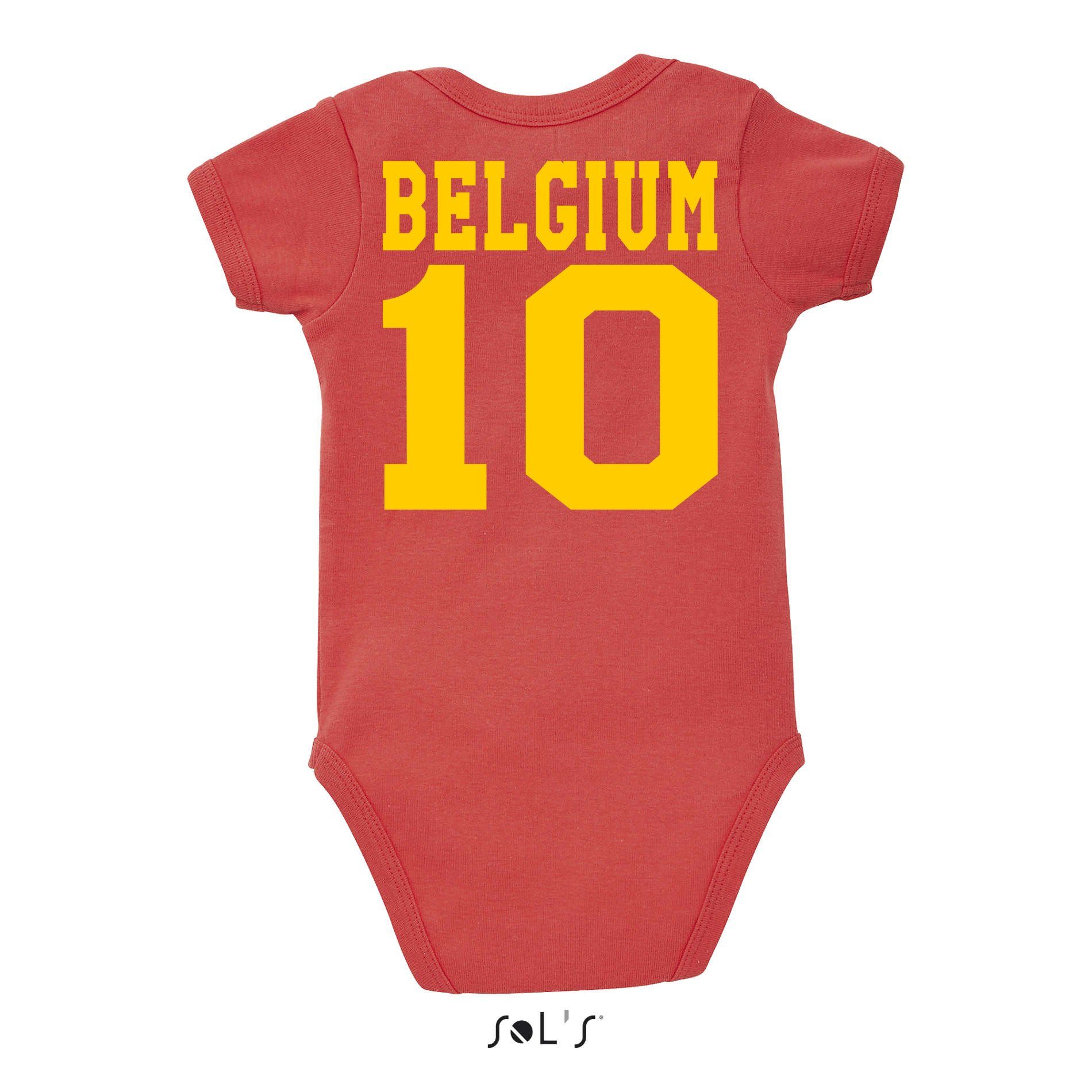WM Kinder Blondie Belgien Sport Brownie Fußball Baby Meister Strampler & Weltmeister Trikot