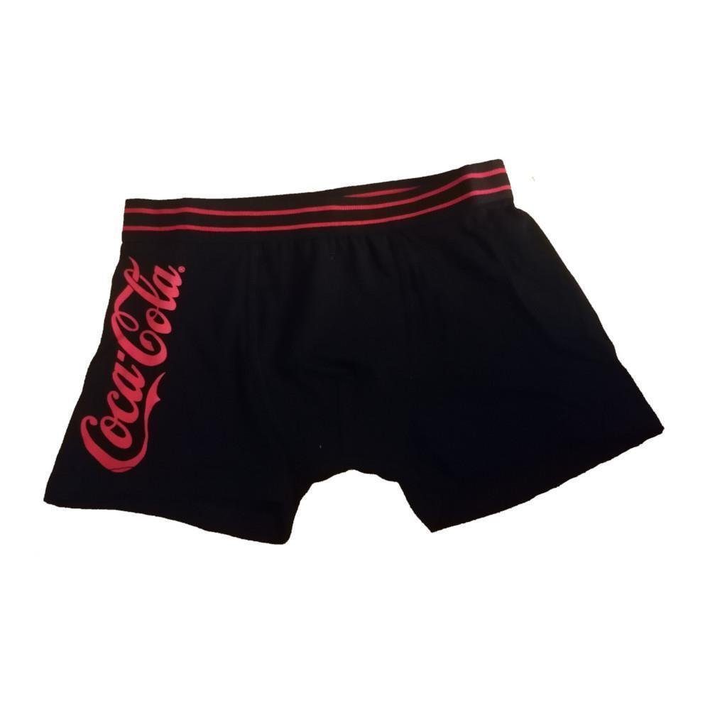 Boxershorts Schriftzug Jungen Coke® Coole schwarz EplusM für Cola Coca (1-St) Shorts Marken- ®, oder mit