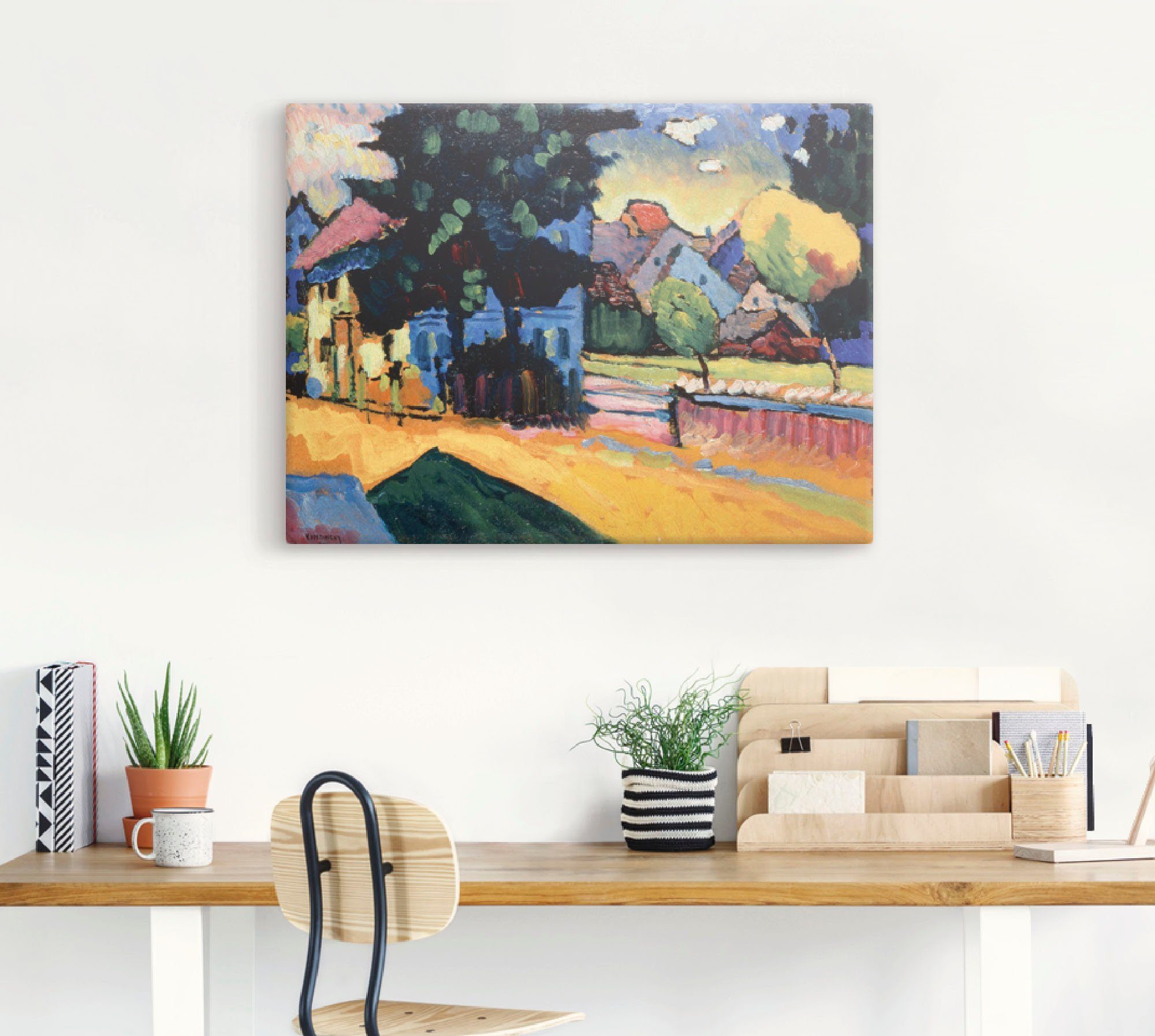 als Murnau Poster Europa Haus, Artland in Wandaufkleber - Wandbild oder St), Leinwandbild, versch. zur Landschaft (1 mit Größen Studie