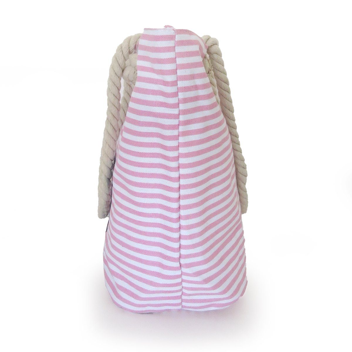 rosa-marine Ankerprint Reißverschluss Strandtasche Seilkordel maritim Sonia mit Umhängetasche Originelli