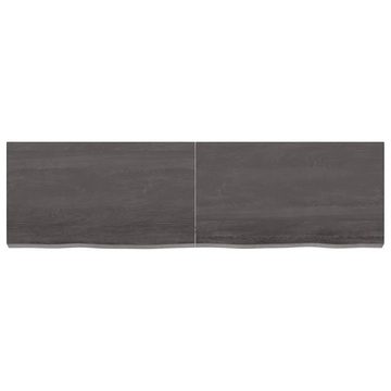 furnicato Tischplatte Dunkelbraun 140x40x(2-6)cm Massivholz Eiche