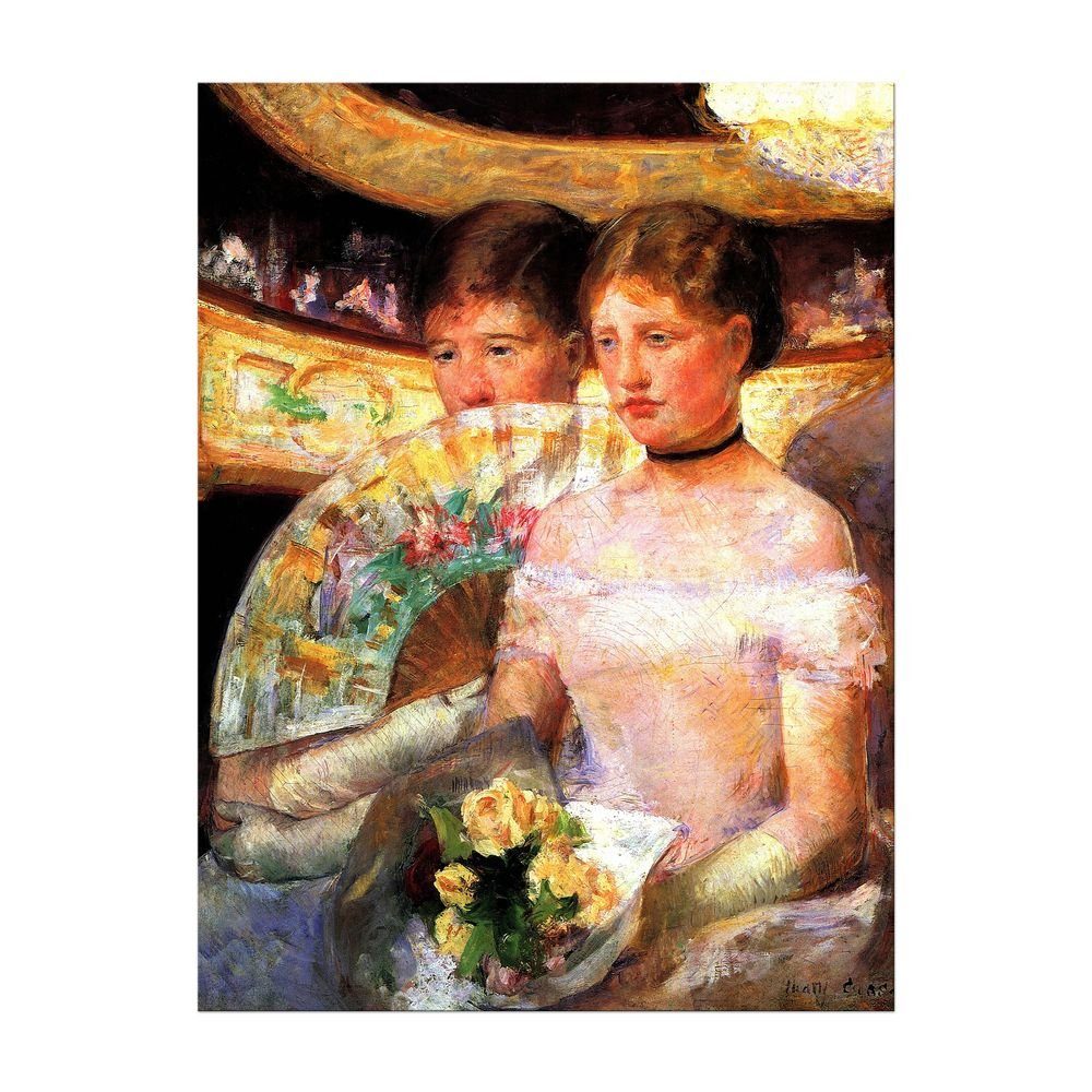Bilderdepot24 Leinwandbild Alte Meister - Mary Cassatt - Die Loge, Menschen