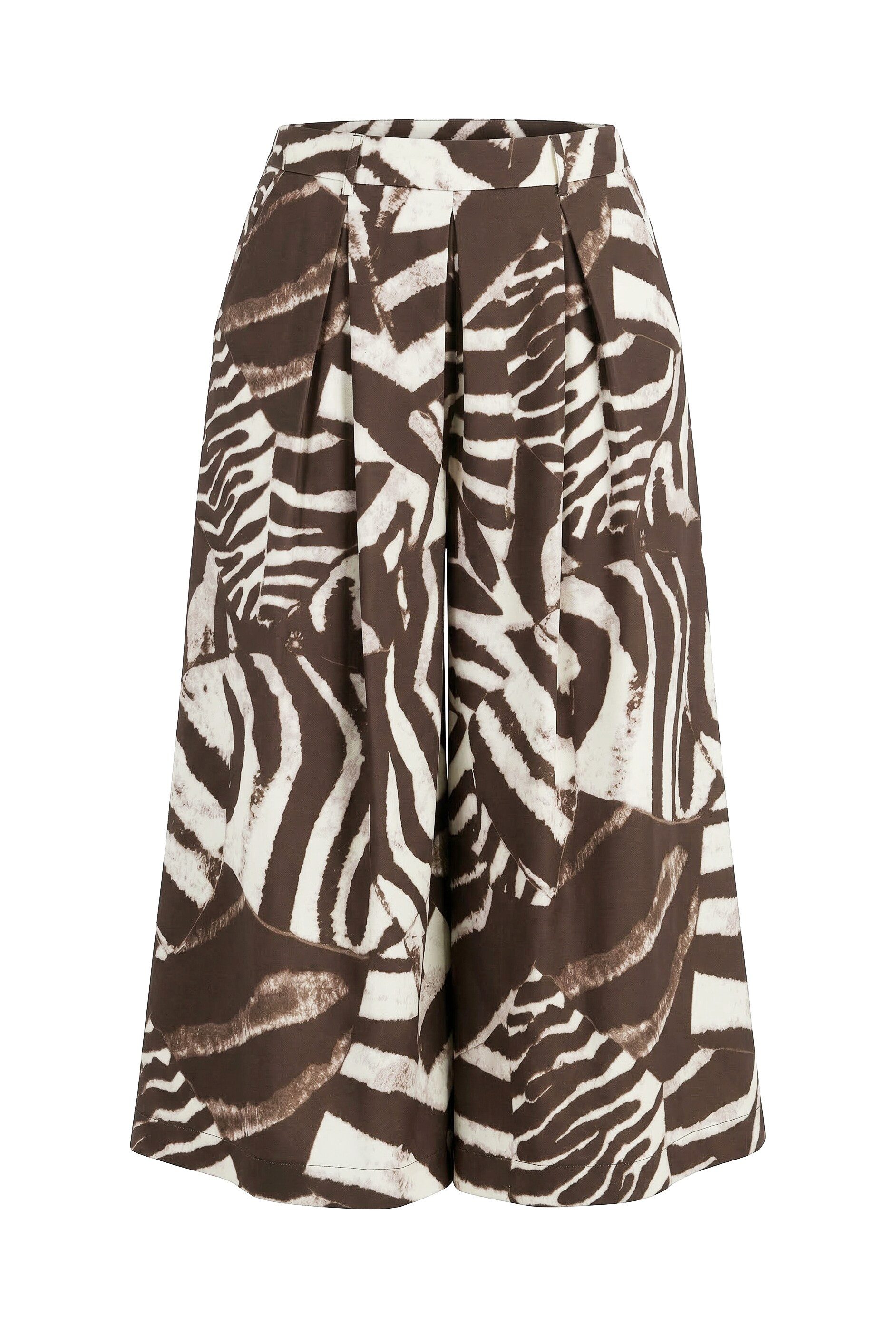 Ulla Popken Culotte Hosenrock Zebra extraweites Bein Komfortbund
