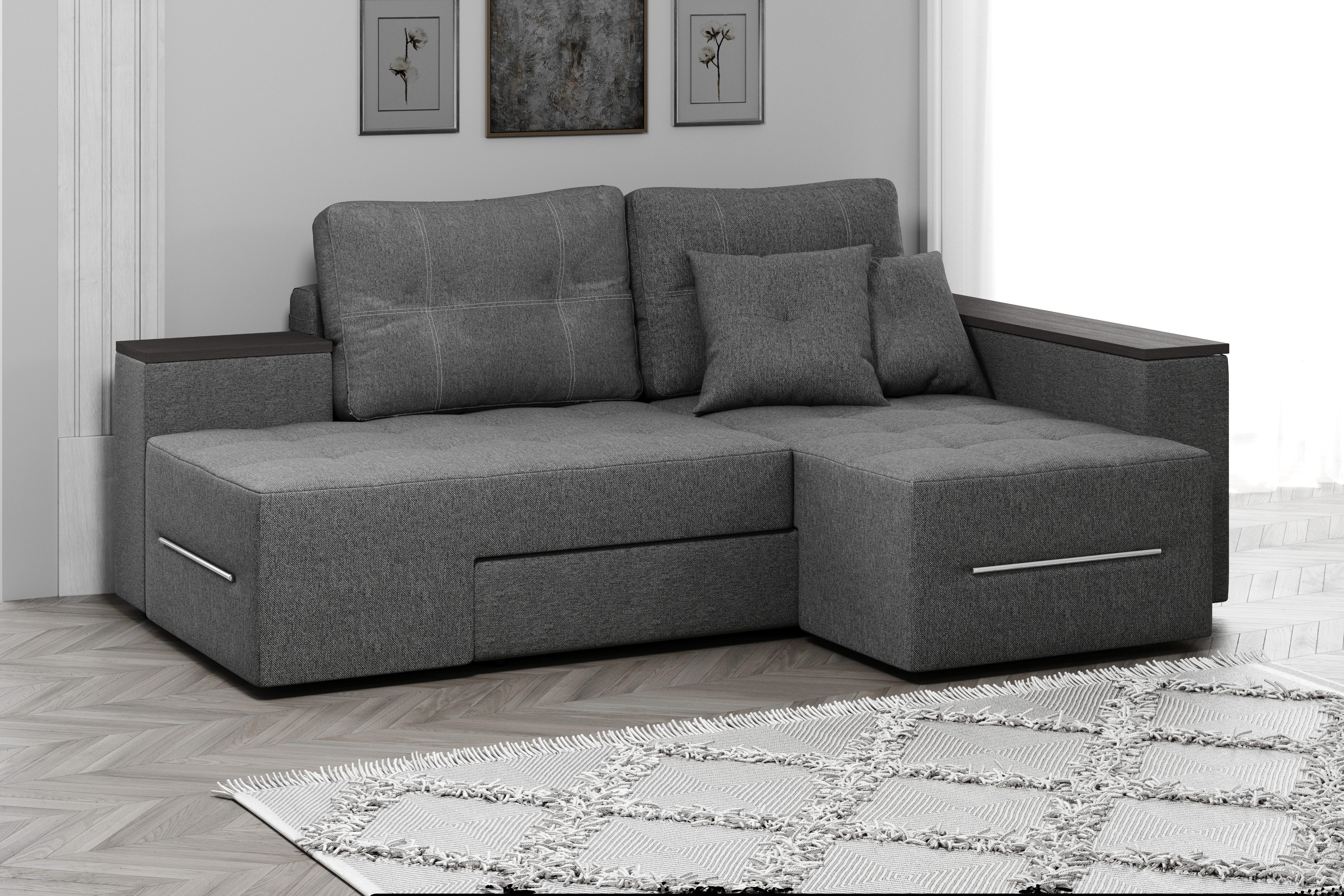 Konstanta Möbelhaus Schlafsofa Favorit Ecksofa Schlaffunktion Bettkasten Pocket Spring, Pocket-Spring