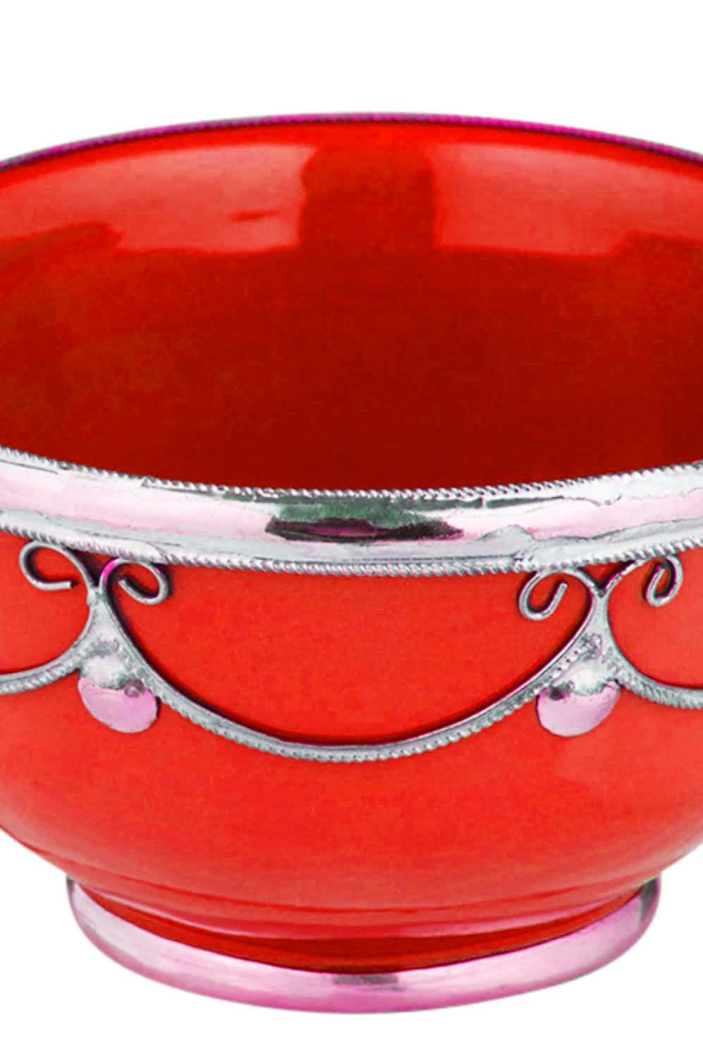 Marrakesch Orient & Mediterran Interior Dipschale Orientalische Fingerfood-Schale Miranda edel aus Keramik in Rot 11 cm, Keramik, (1-tlg), Handarbeit