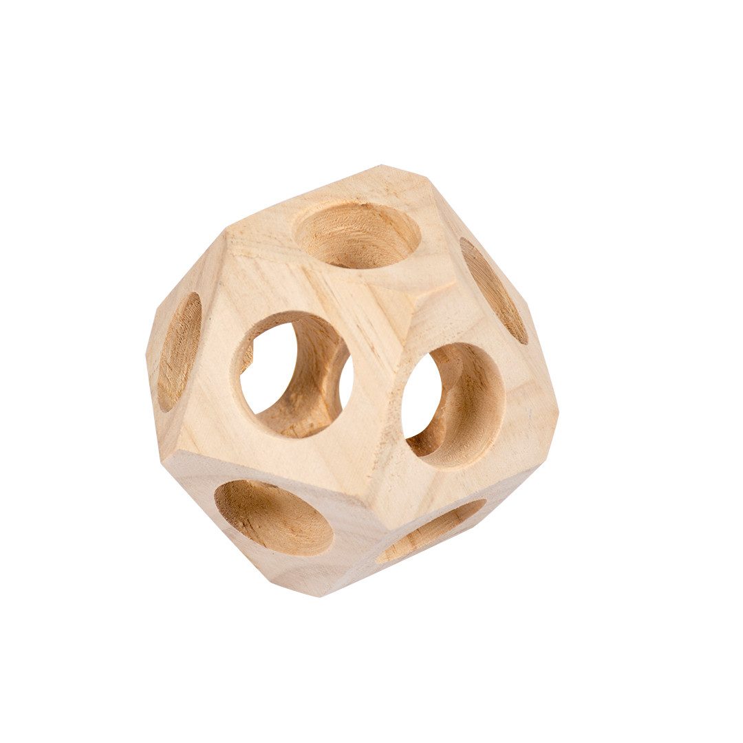 DUVO+ Tier-Beschäftigungsspielzeug Duvoplus Holz-Spielball
