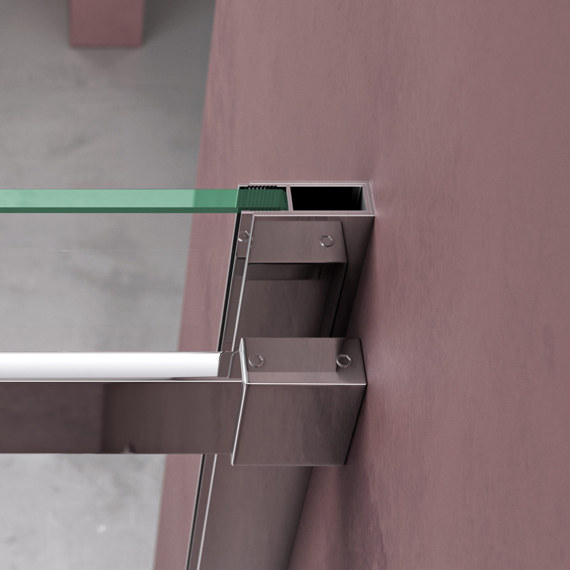 doporro Eckdusche Duschkabine Duschabtrennung Schiebetür ESG-Glas mit Nano H:195cm Rav17, BxT: 100x70 cm, Einscheibensicherheitsglas, ebenerdiger Einbau möglich – Bild 5 von 5