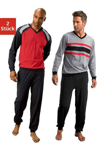 le jogger® Pyjama (Packung, 4 tlg., 2 Stück) in langer Form