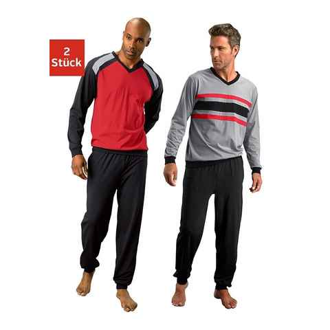 le jogger® Pyjama (Packung, 4 tlg., 2 Stück) in langer Form