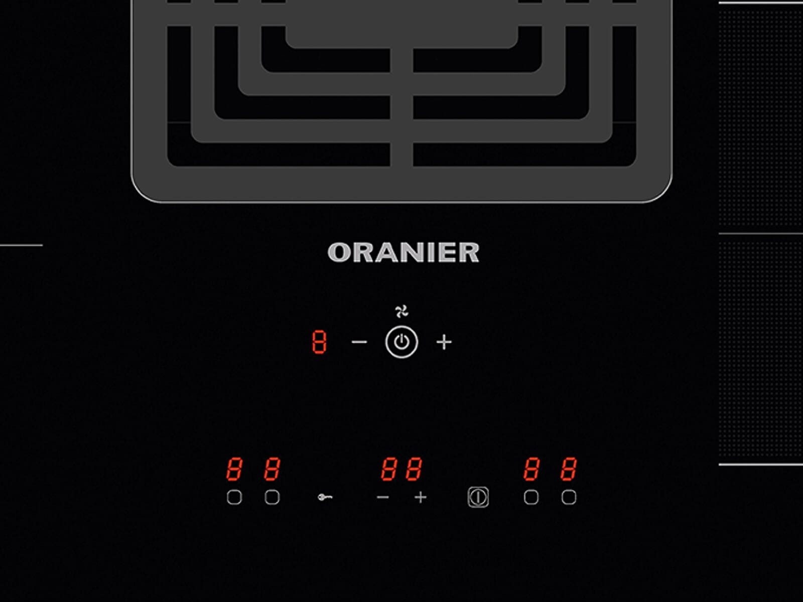 Oranier Kochfeld mit Dunstabzug 1084 81, Timer, TouchControl-Bedienung