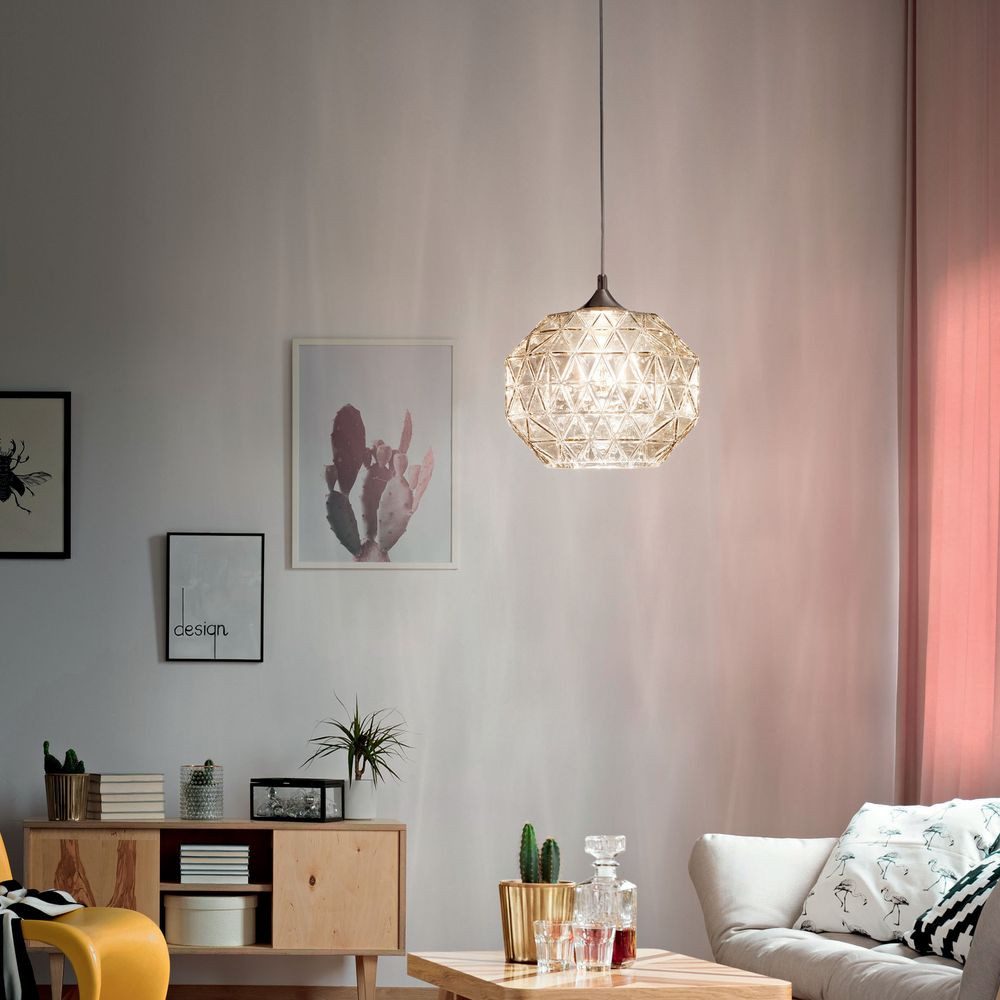 FABAS LUCE Pendelleuchte Pendelleuchte Wai in Nickel-satiniert E27
