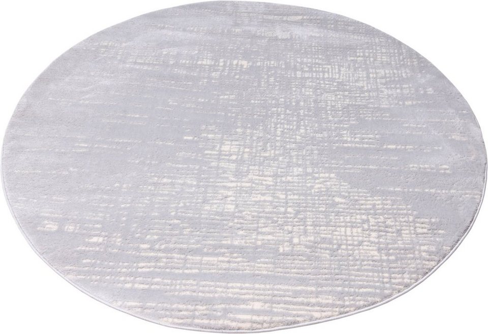 Teppich Ariano, Home affaire, rund, Höhe: 12 mm, Vintage, dezenter Glanz,  Hoch-Tief-Struktur, Schrumpf-Carving-Effekt